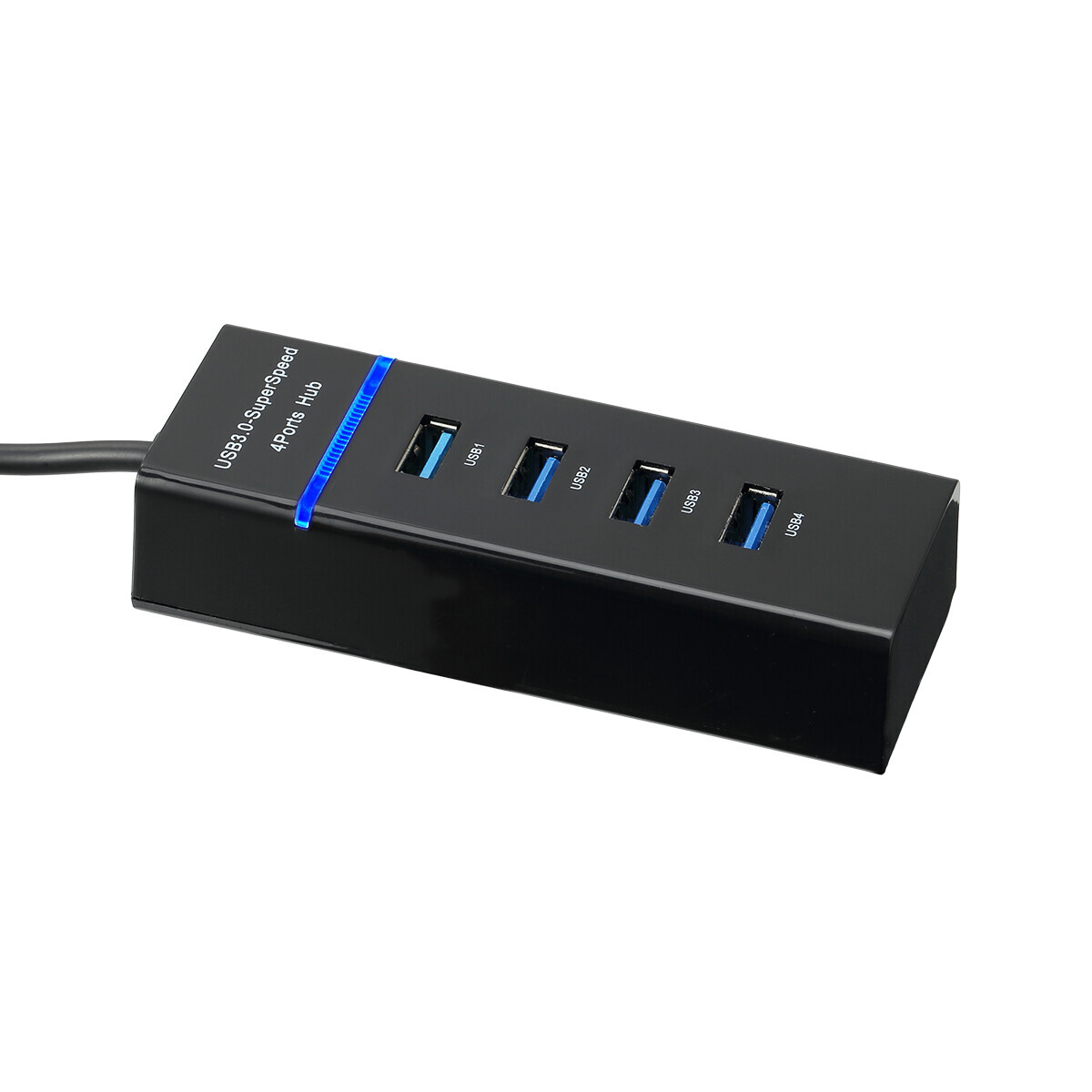 USB 3.0 Hub 4-Port Adapter Charger Data Super Speed For PC Mac Laptop Desktop