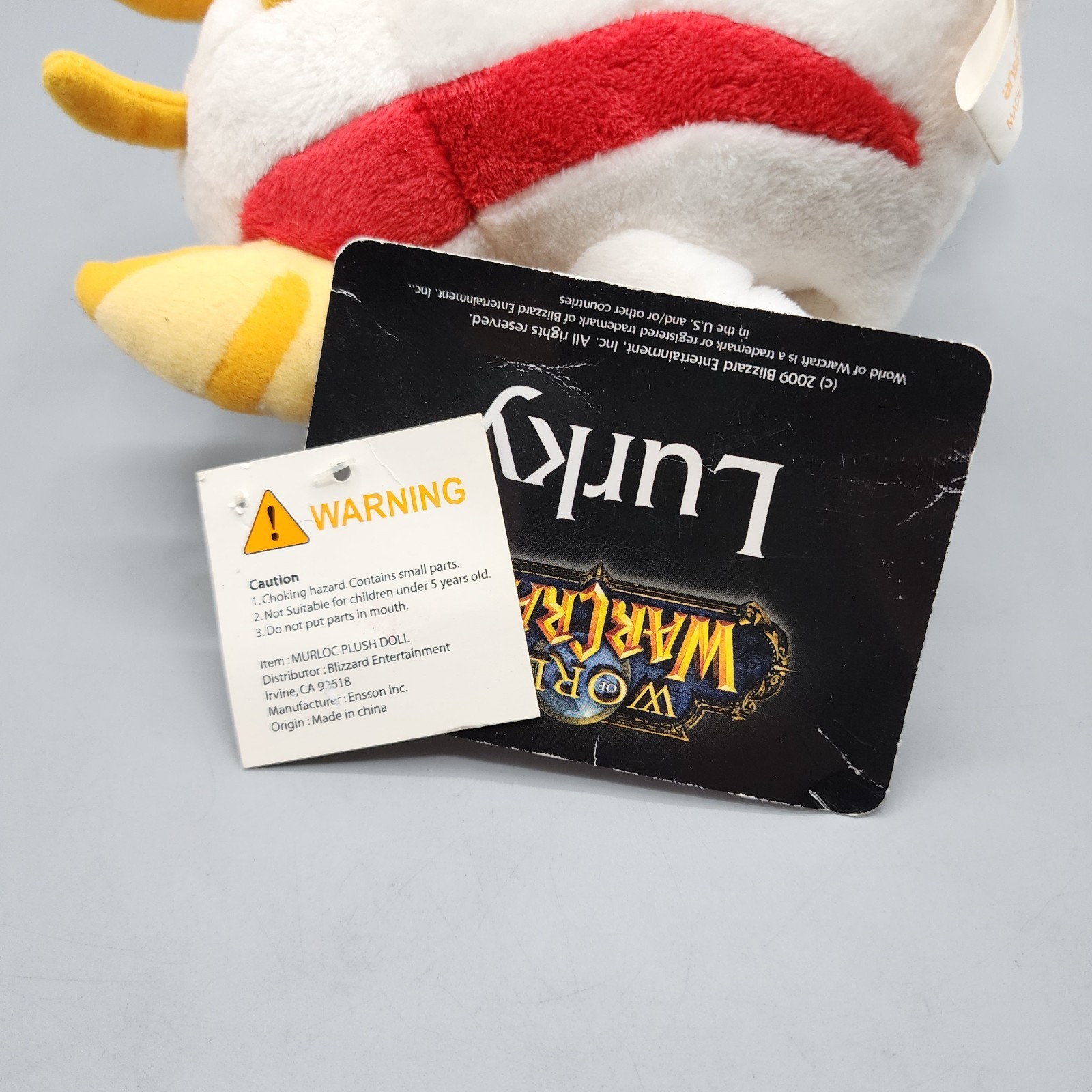 Blizzard World of Warcraft White Murloc Lurky Plush Blizzcon 2013 / NWT