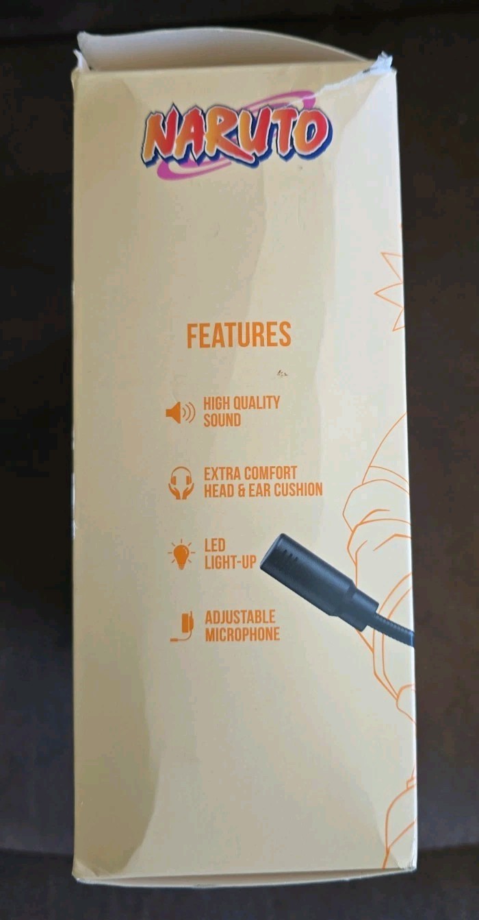 Naruto Gaming Headphones Orange And Black