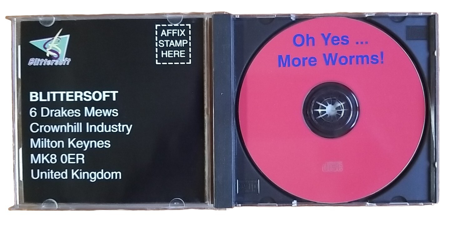 OH YES … MORE WORMS! Commodore AMIGA CD – 1000 Levels – Volume 1