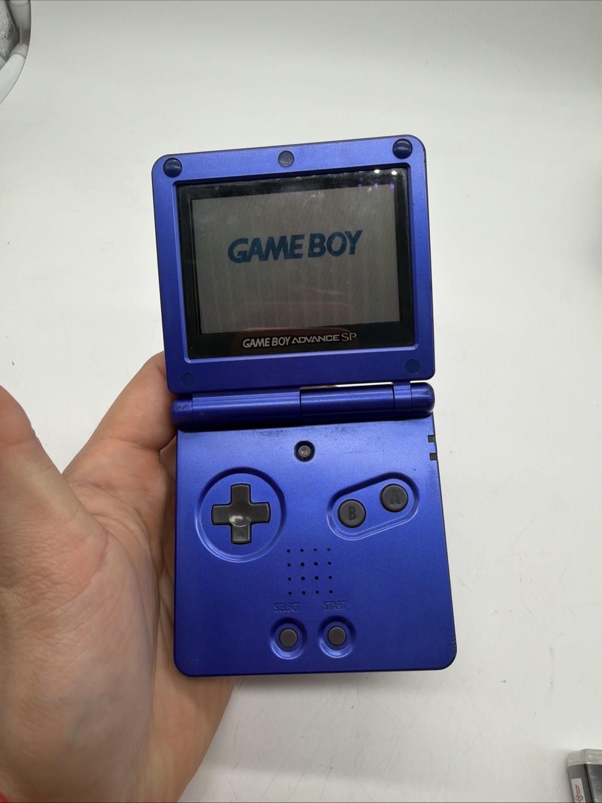 Nintendo Game Boy Advance SP Cobalt Blue Handheld Console AGS-001 4Games&charger