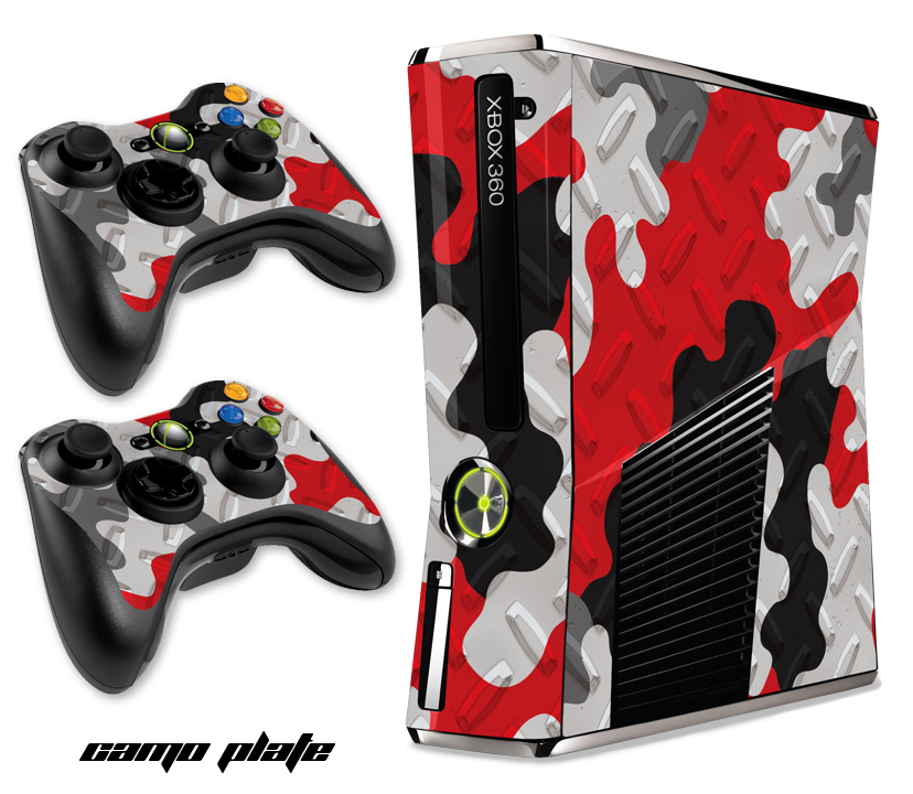 Skin Decal Wrap for Xbox 360 Slim Gaming Console & Controller Xbox360 Slim CAMOR