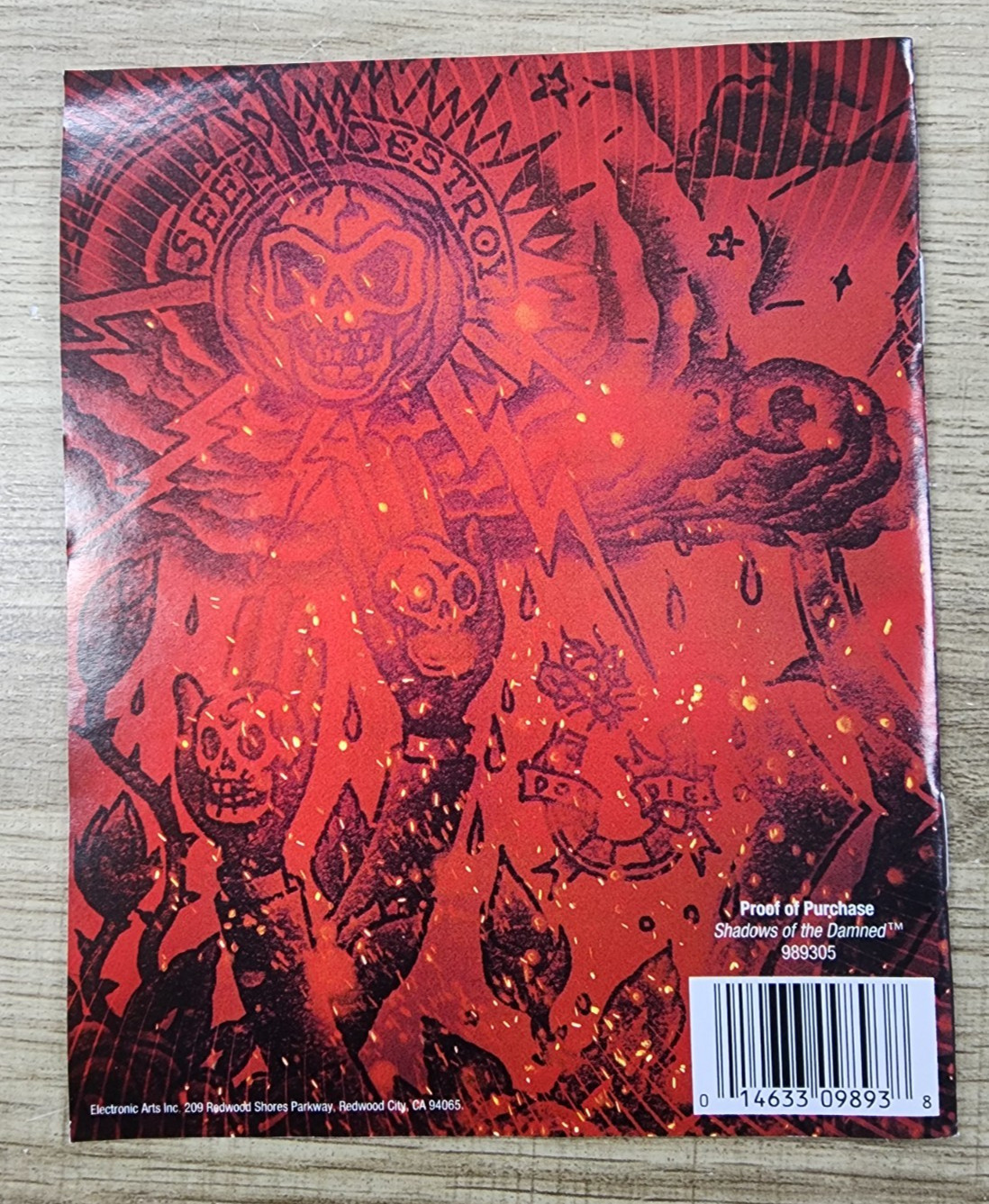 USED AUTHENTIC MANUAL ONLY – NO GAME NO BOX -) SHADOWS OF THE DAMNED (- PS3