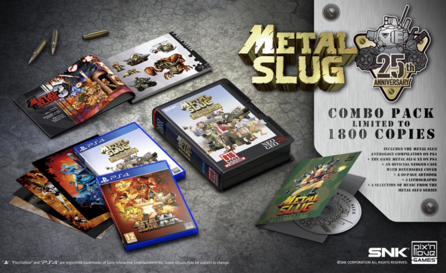 Metal Slug Anthology + XX Combo Pack PS4 SNK NEOGEO Shockbox PIX N LOVE EDITION