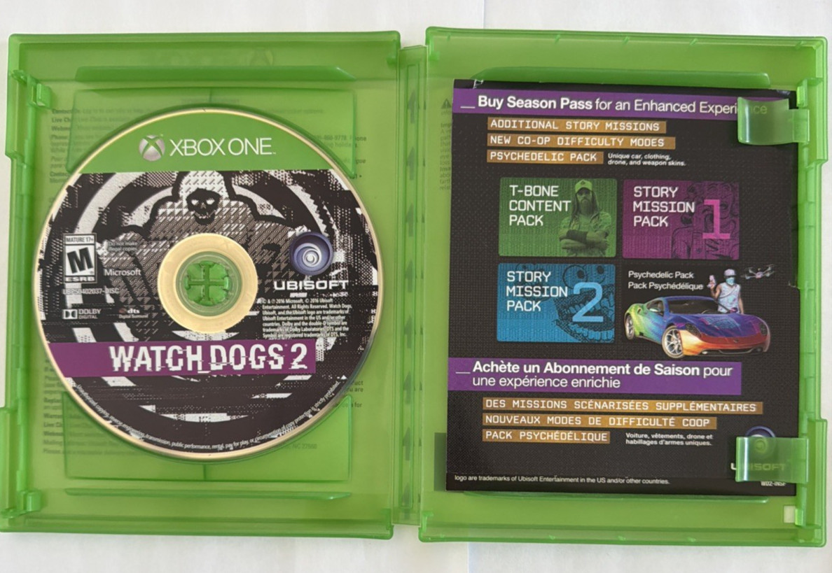 Watch Dogs 2: Deluxe Edition (Microsoft Xbox One, 2016) No DLC