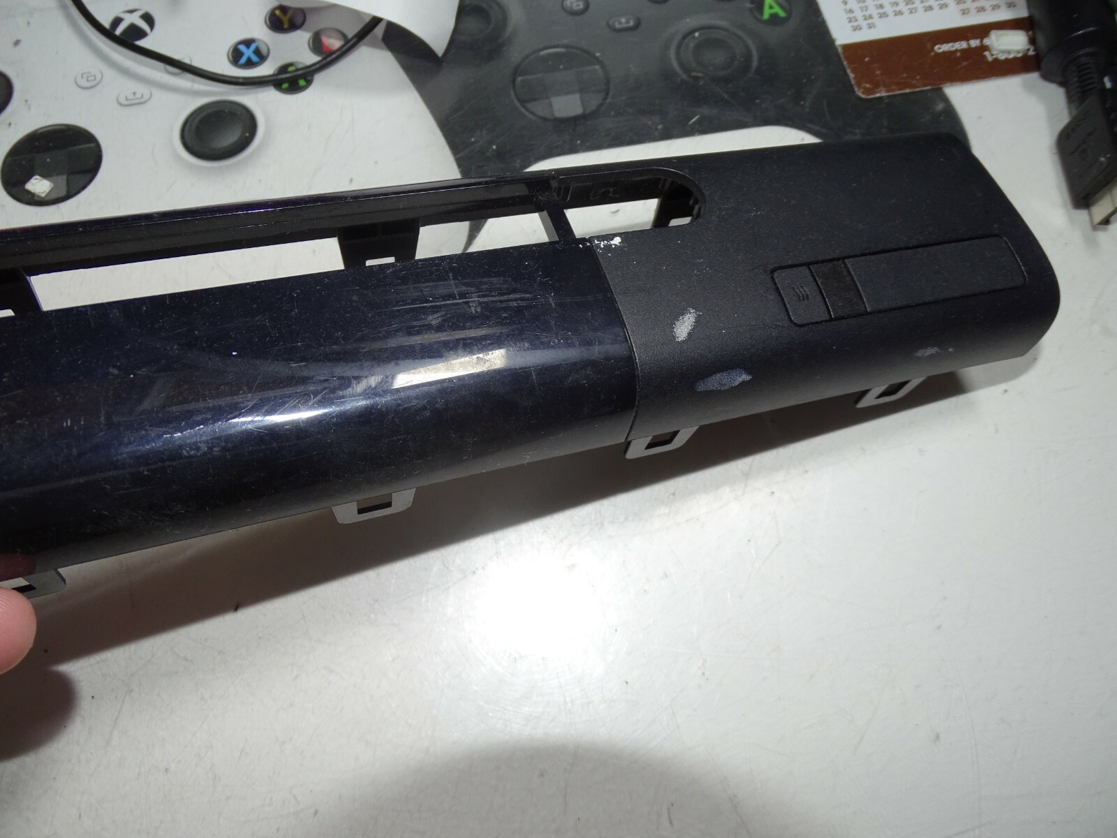 Microsoft Xbox 360 ***E 1538 ONLY*** Front Black EMPTY Bezel-Marks-Just OK-READ