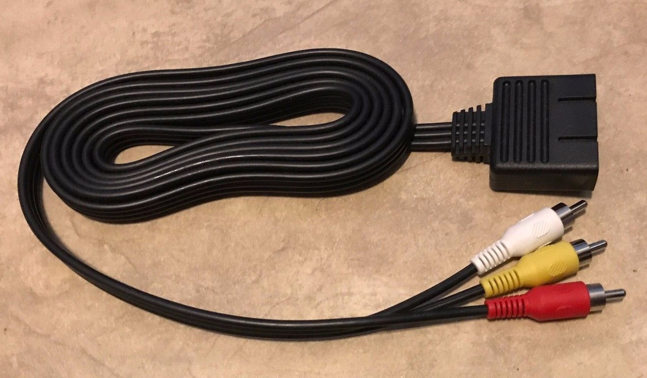 A/V Composite video Cable for Atari Jaguar system 6′ length NEW
