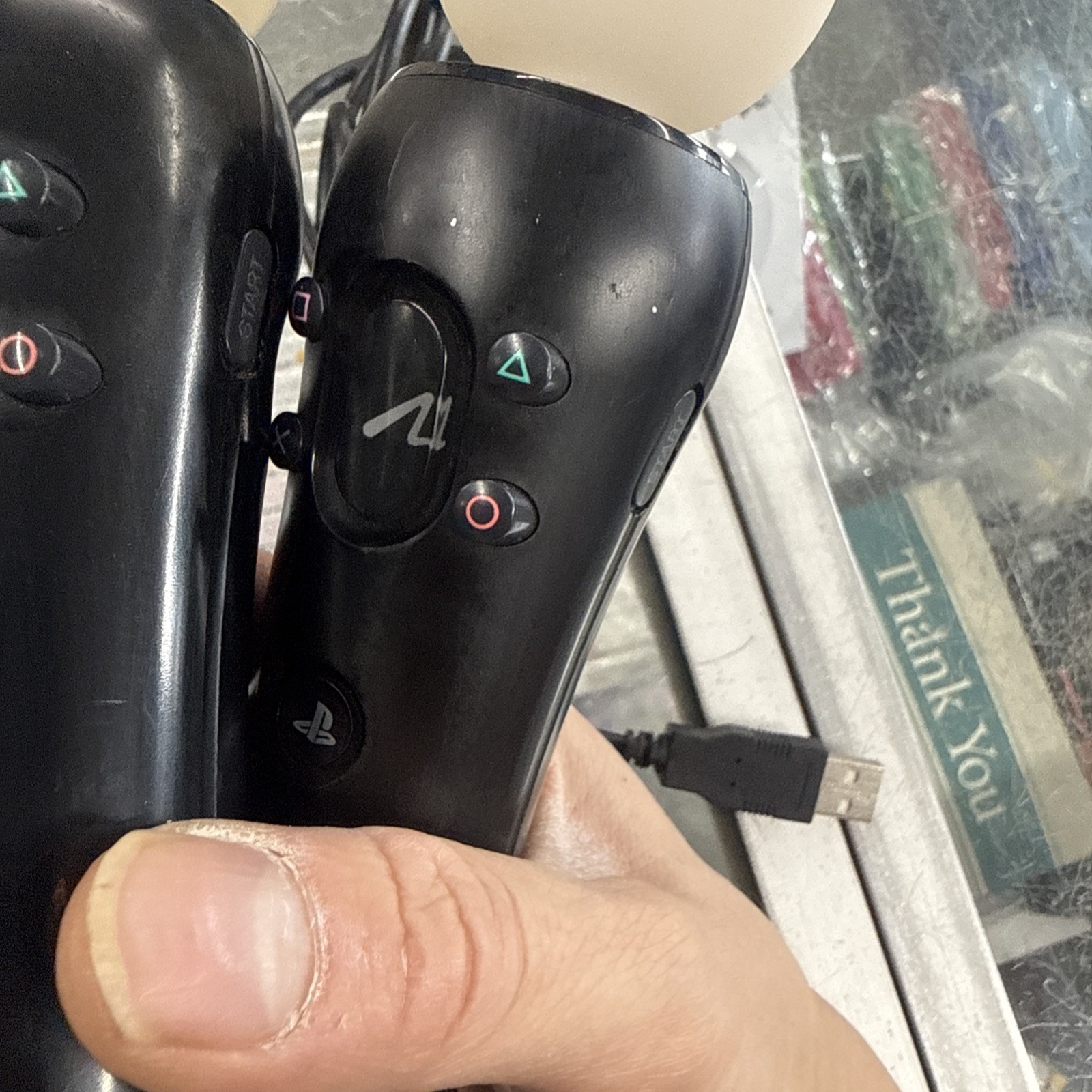 Lot of 2 Sony PlayStation 3 PS3 Motion Controller Black CECH-ZCM1U