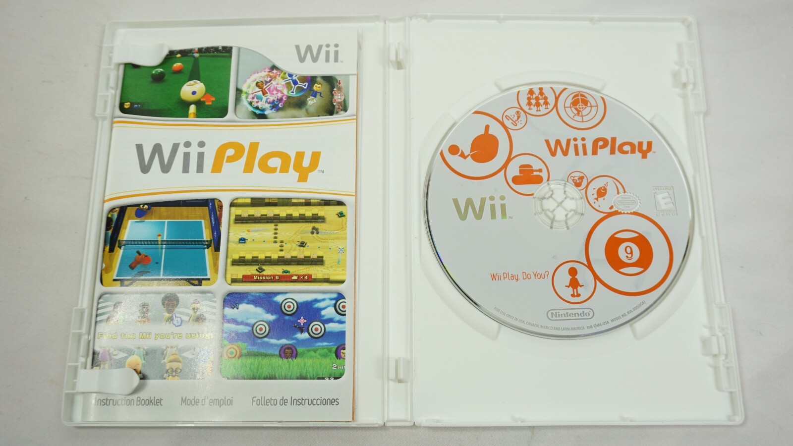 Wii Play Game Complete CIB Nintendo Wii 2007 Complete with Reg Card & Manual M