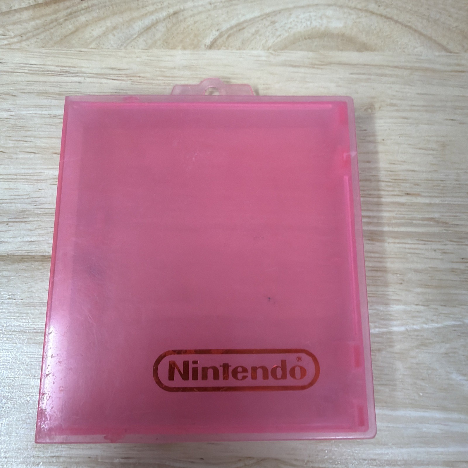 Vintage NES Pink Clamshell Game Case Red Foil Nintendo Cartridge Holder