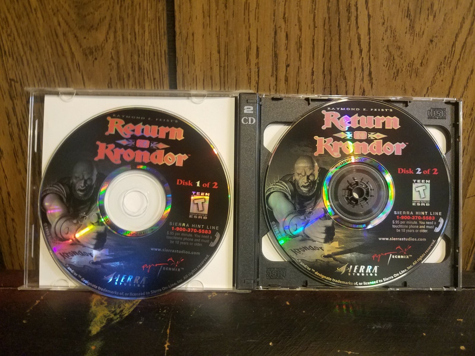 Return to Krondor (PC, 1998) Sierra role playing fantasy 2 CD Raymond E Feist
