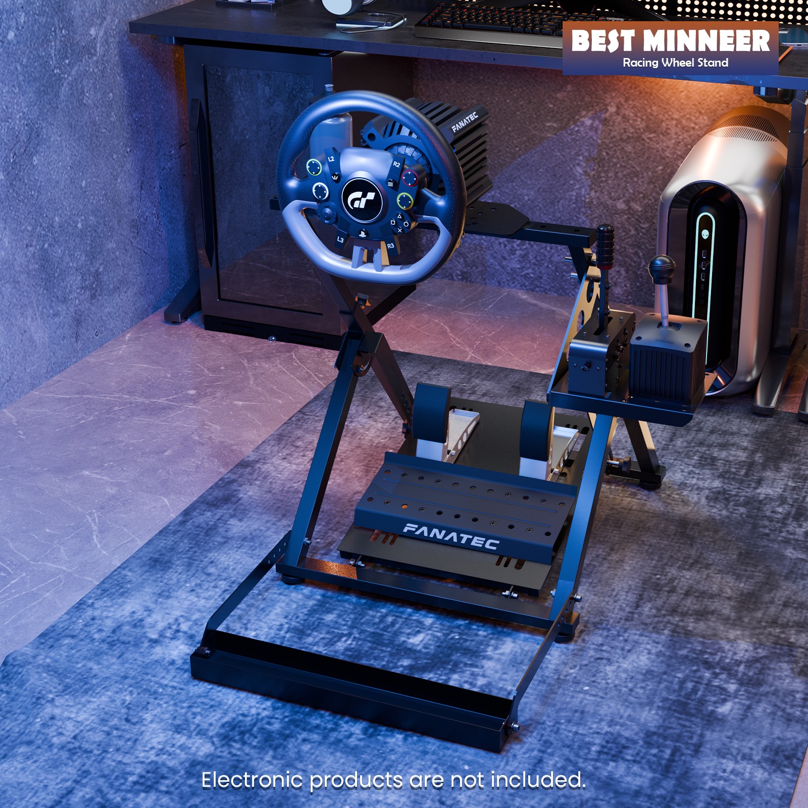 Minneer G29 Racing Steering Wheel Stand Foldable Fit Logitech G920 Thrustmaster
