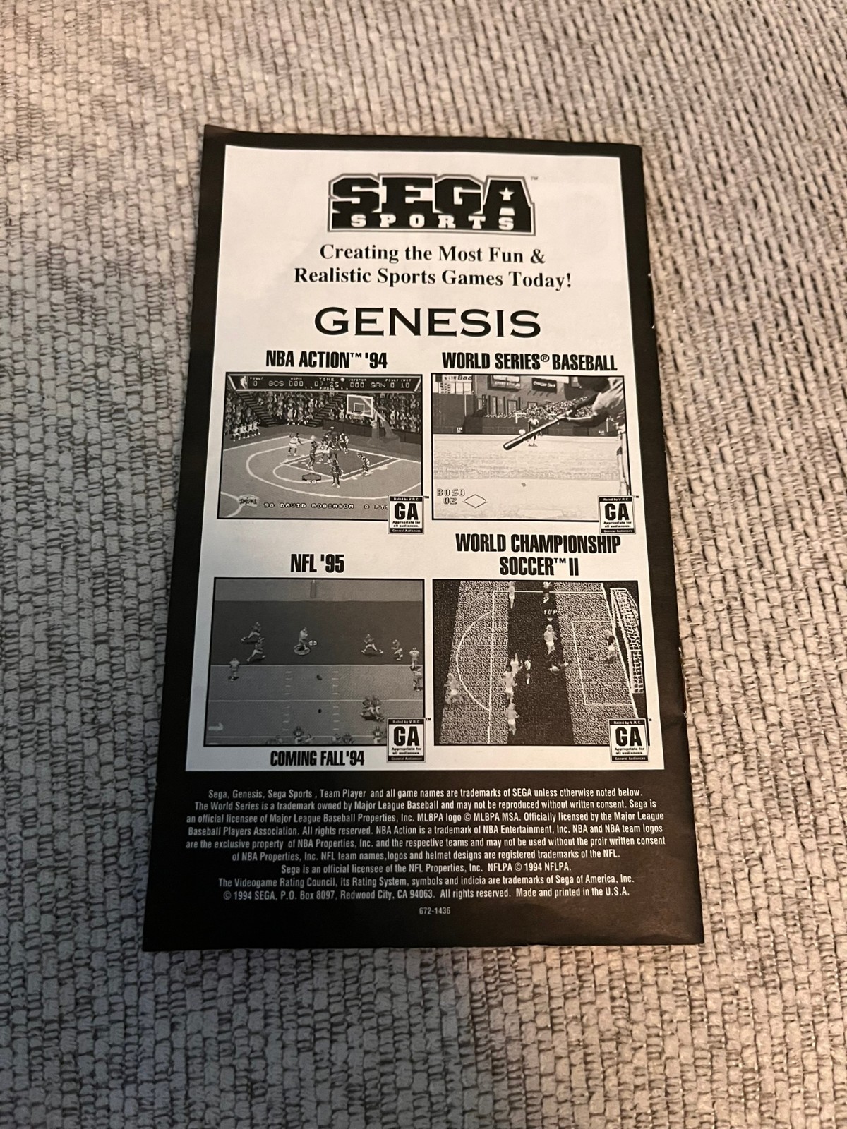 College Football’s National Championship (Sega Genesis, 1995) CIB Tested!