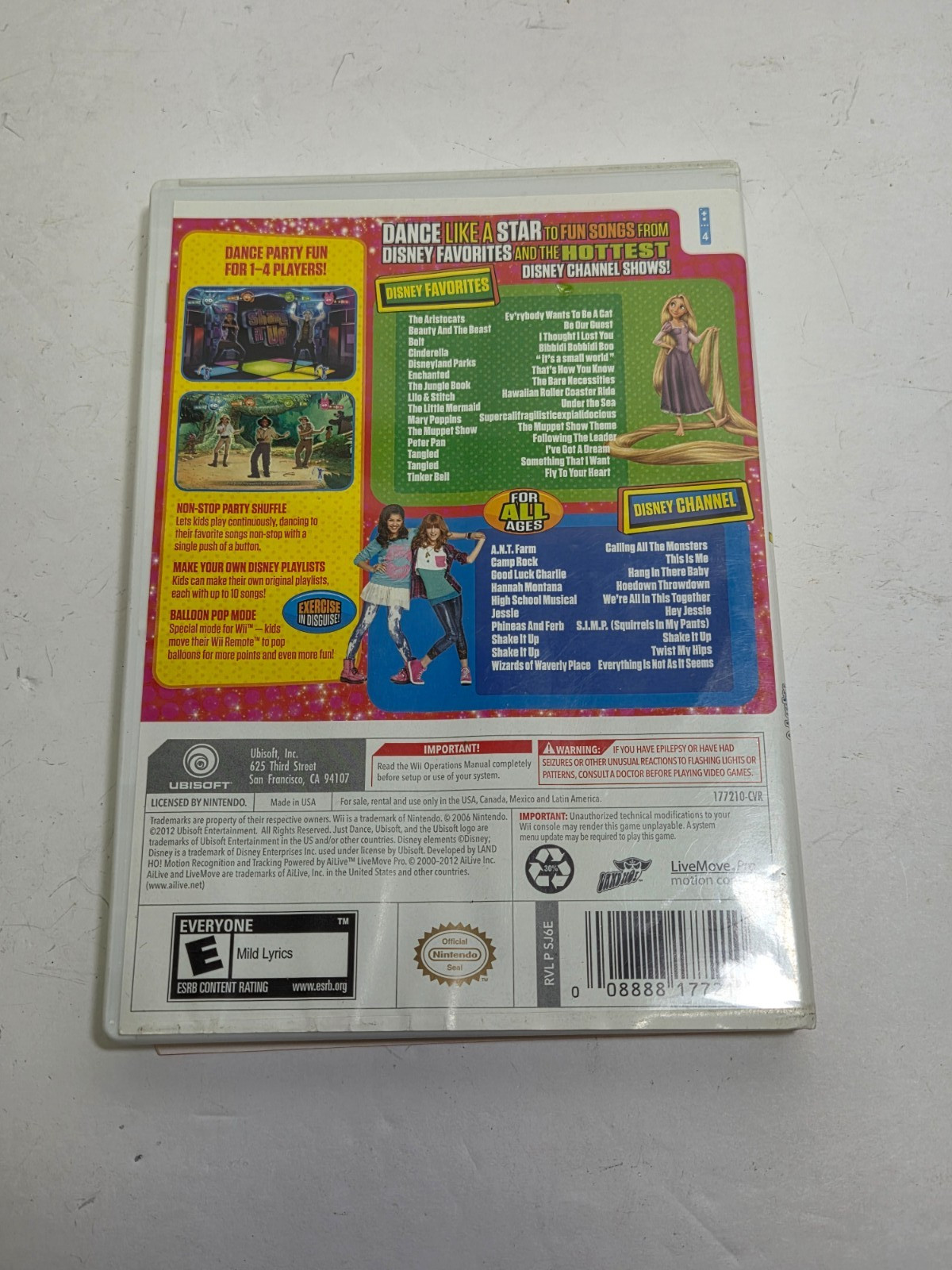 Nintendo Wii Just Dance Disney Party – Complete – Tested/Working