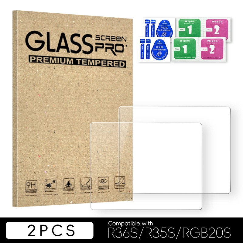 2PCS ​Film Screen Protector For R36S R35S RGB20S 3.5-inch Screen Tempered Film