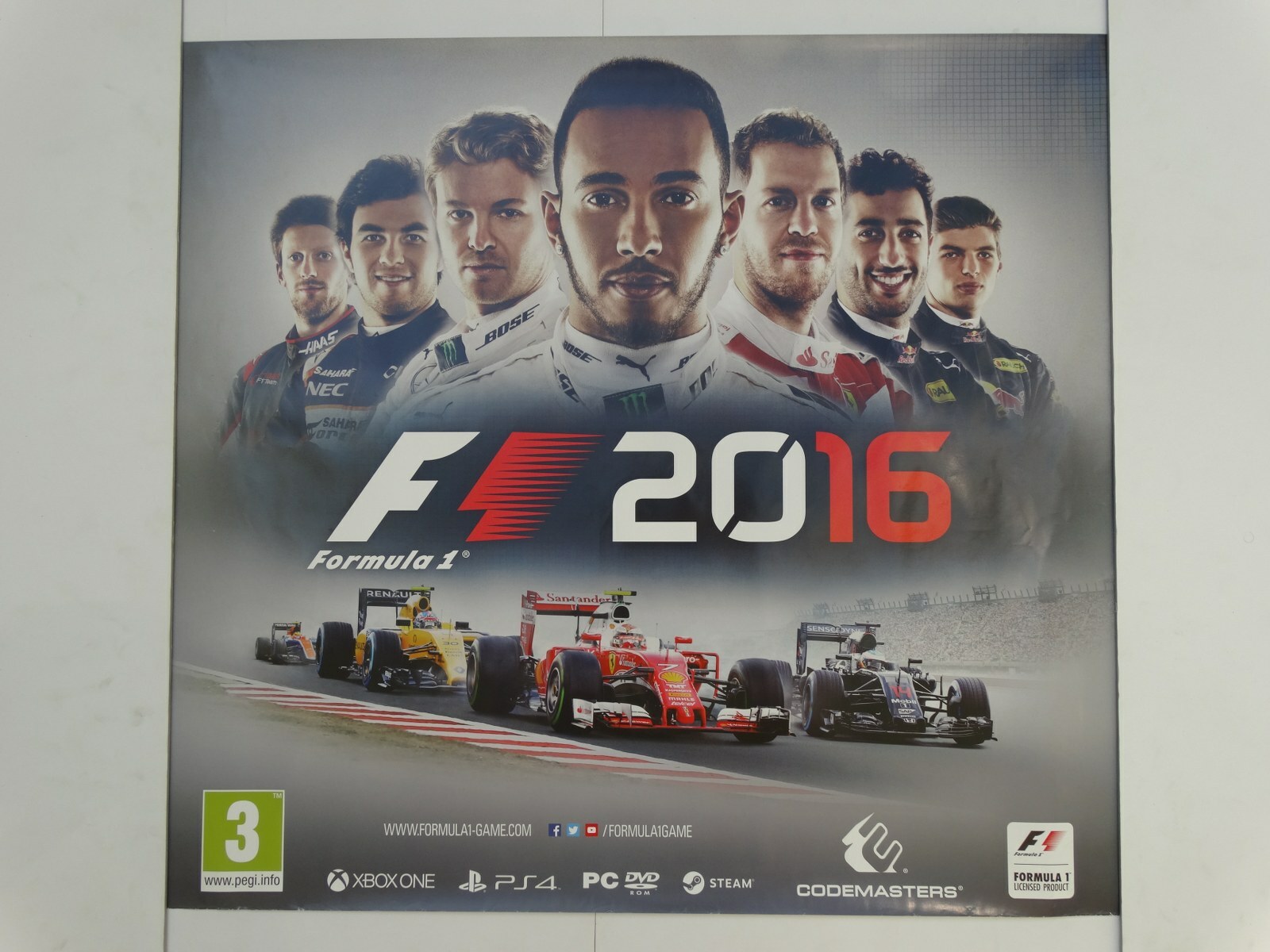 Poster 70×80 Cm F1 2016 Formula Uno Pubblicità Originale Locandina Ufficiale