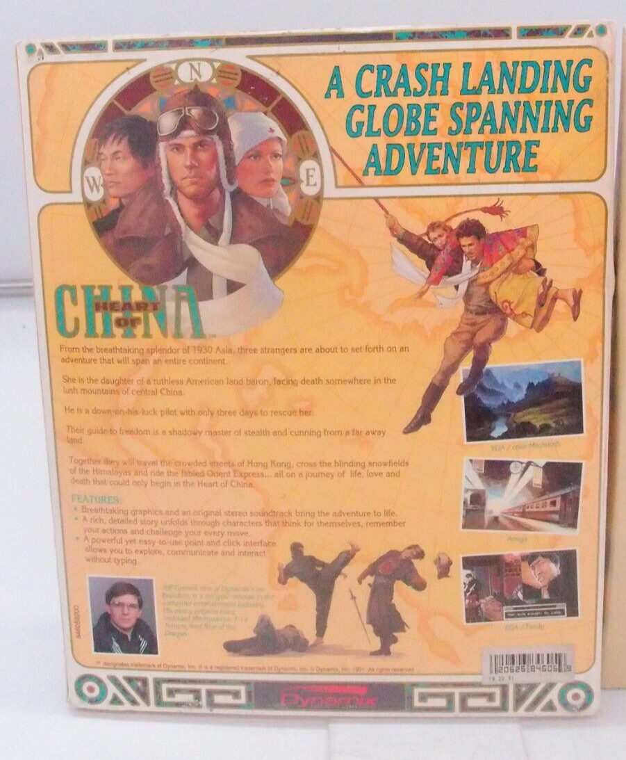 Heart of China (PC, 1991) Big Box 5.25″ Disks