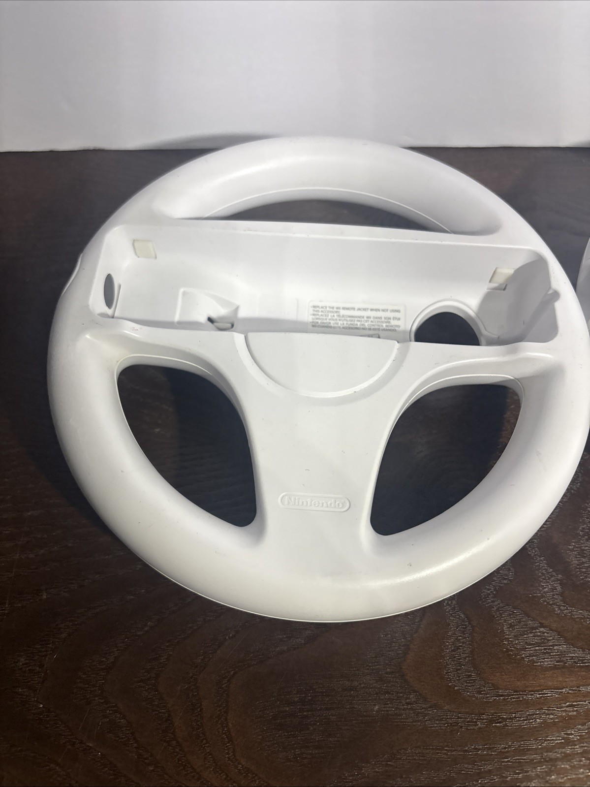 Set of 2 OEM GENUINE NINTENDO WHITE WII WII U MARIO KART STEERING WHEEL RVL-024