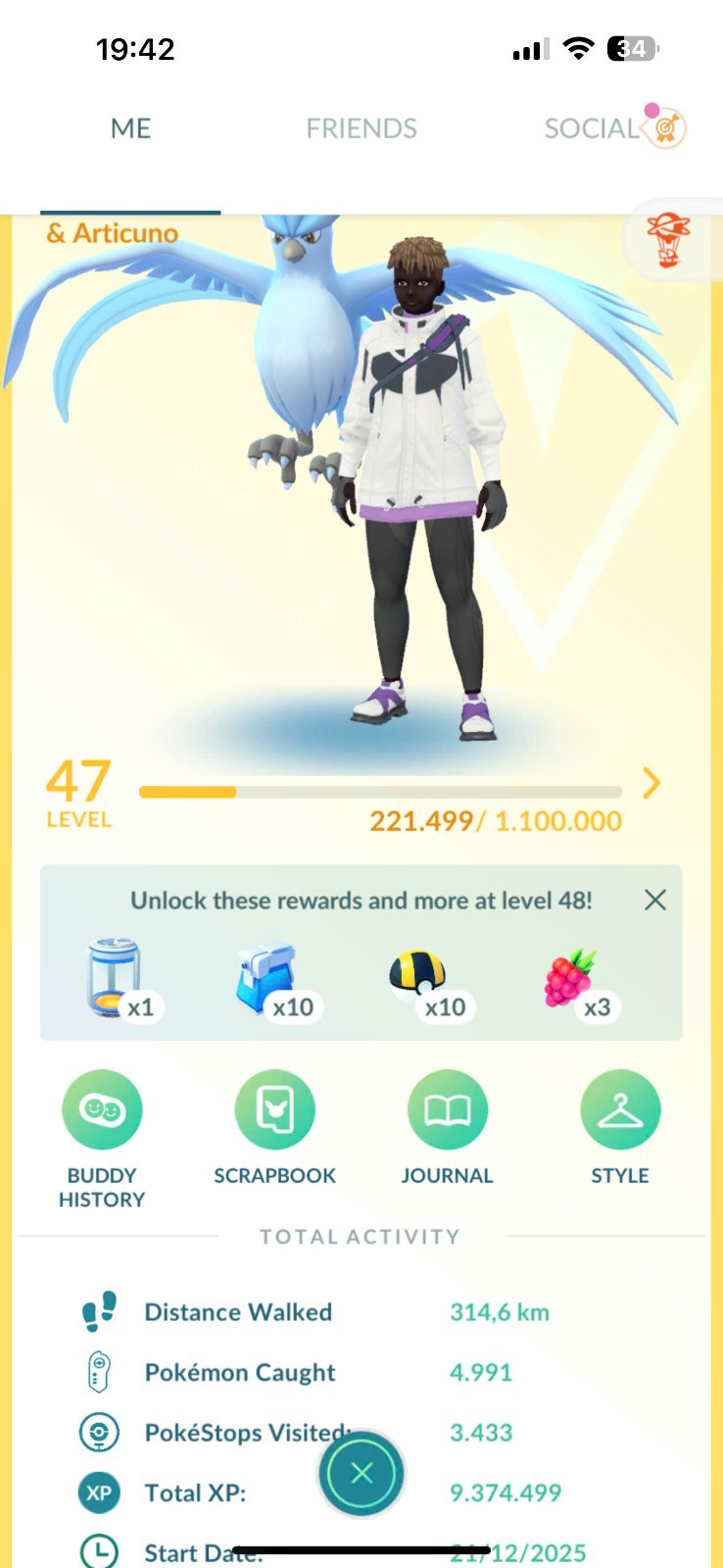 PoGo ✨ PokéPark KANTO Background – Shiny Articuno ✨Mini P.T.C 20k+ Stardust