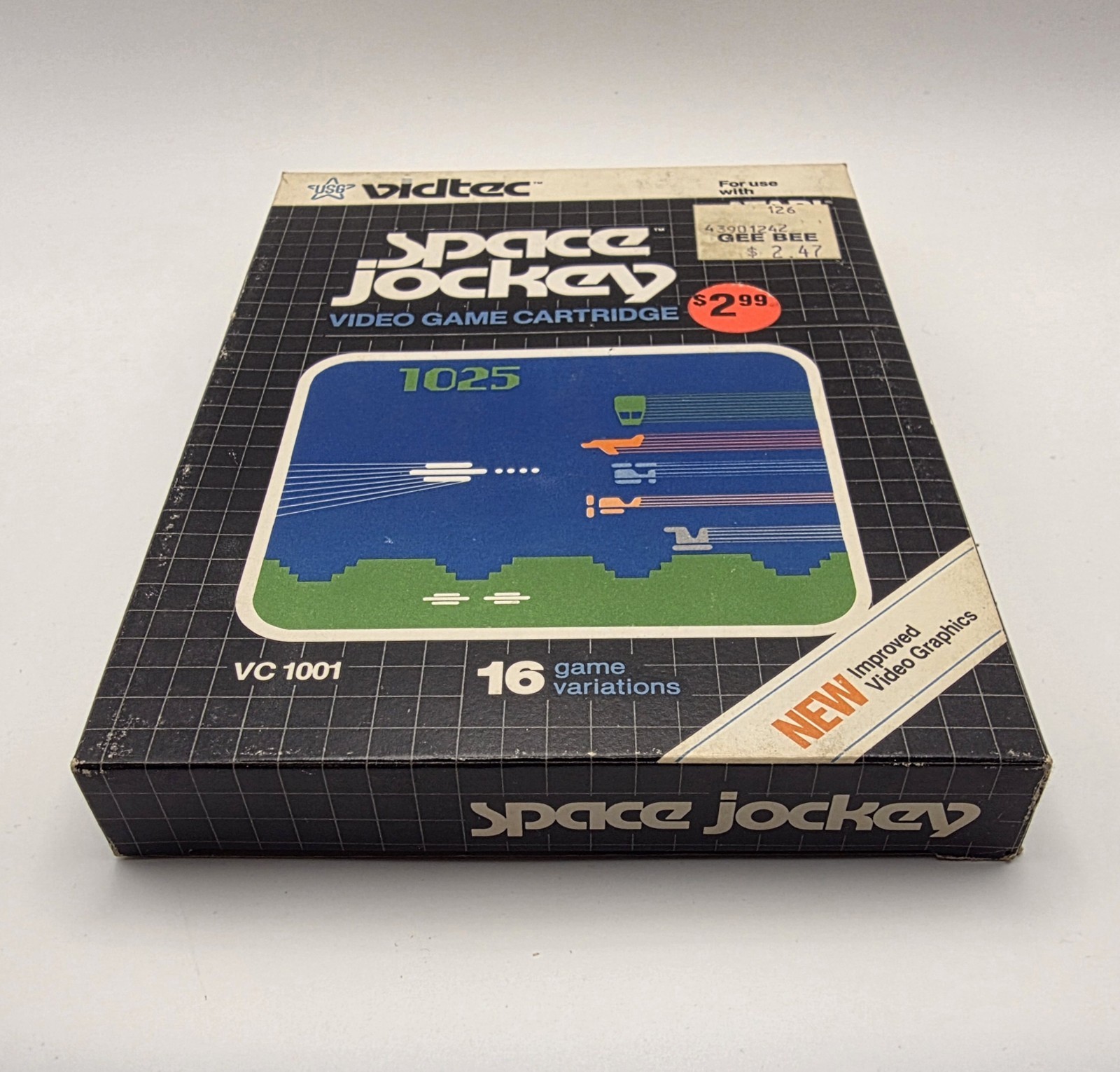 Atari 2600 Video Game Space Jockey Vidtec Space Attack Network CIB 1982
