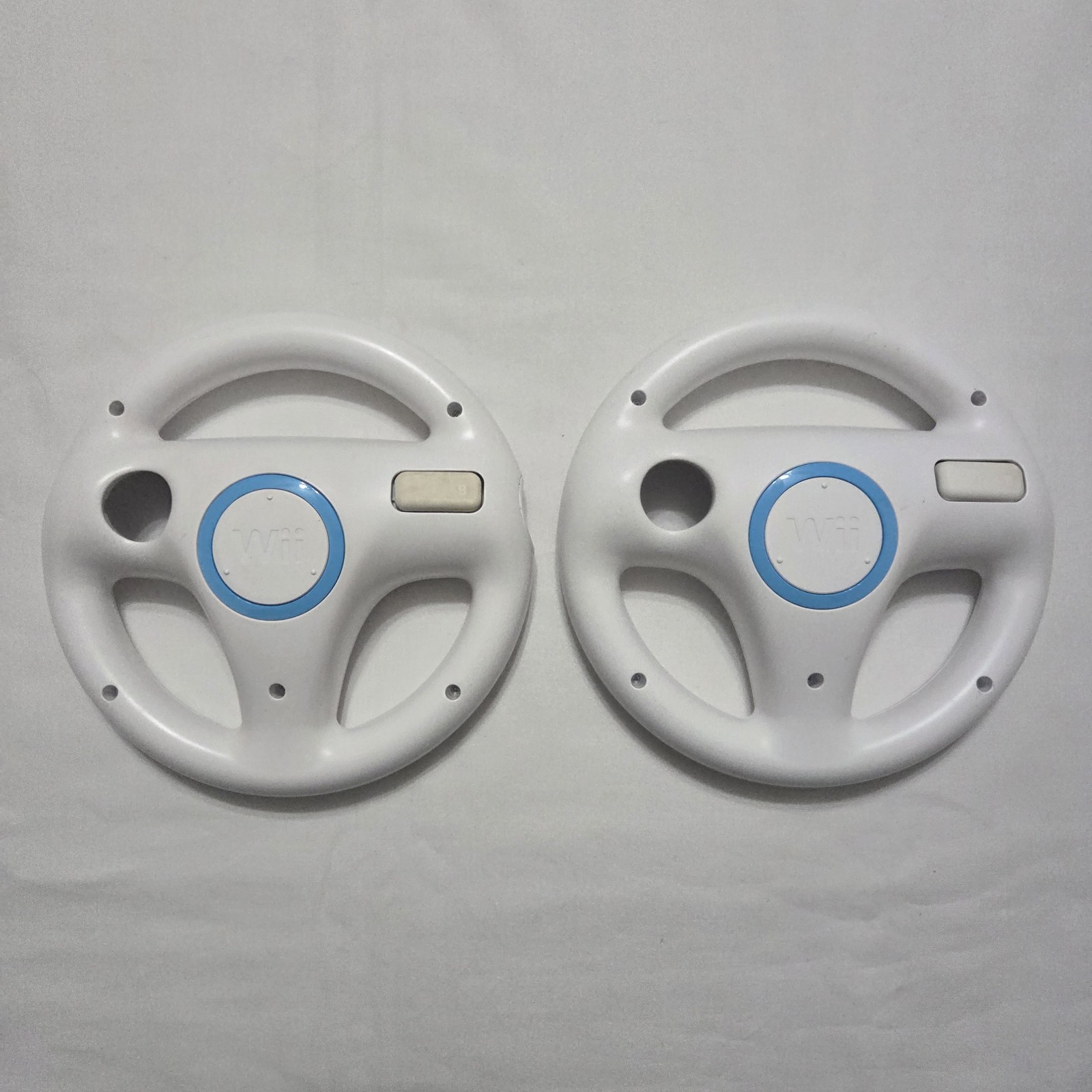 Lot of 2 Genuine Nintendo Wii Wheel Mario Kart White RVL-024