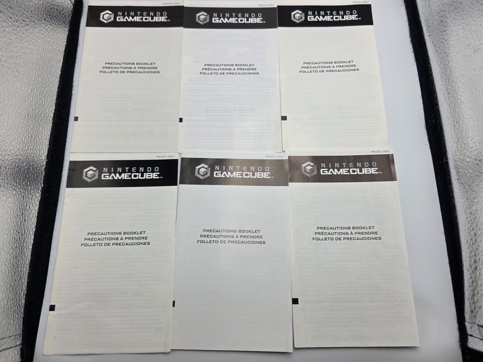 Lot of 6 Nintendo Gamecube Precautions Booklets PM-DOL-USA-2