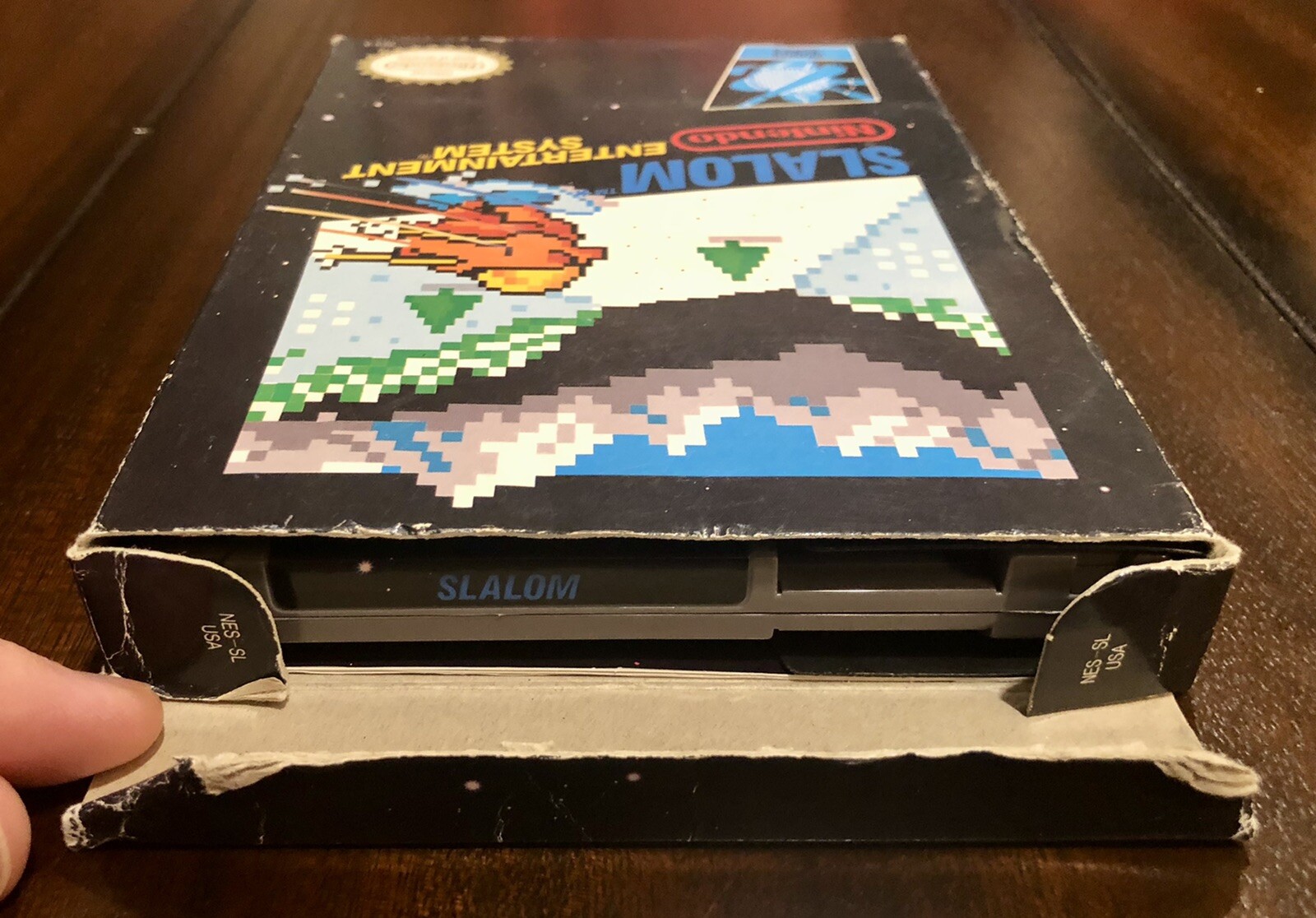 Slalom Complete in Box CIB (Nintendo, NES 1987) *OVAL SEAL VARIANT* RARE 🔥