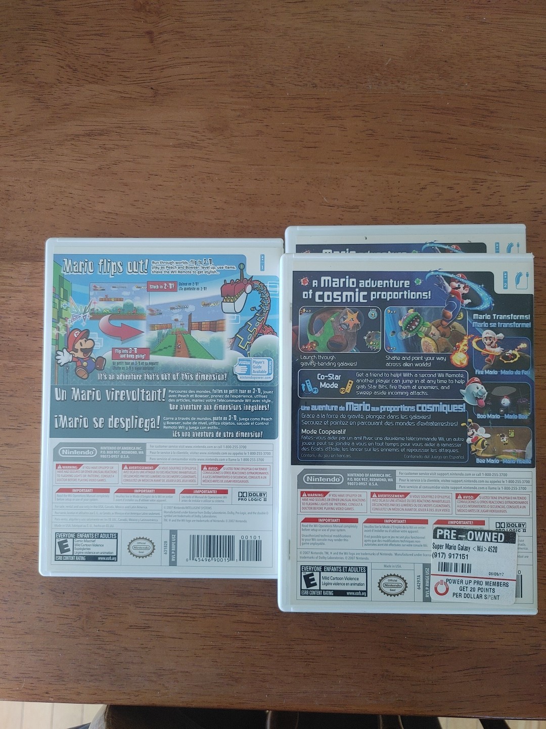 Super Mario Galaxy 1 + 2 , Super Paper Mario CIB Nintendo Wii READ