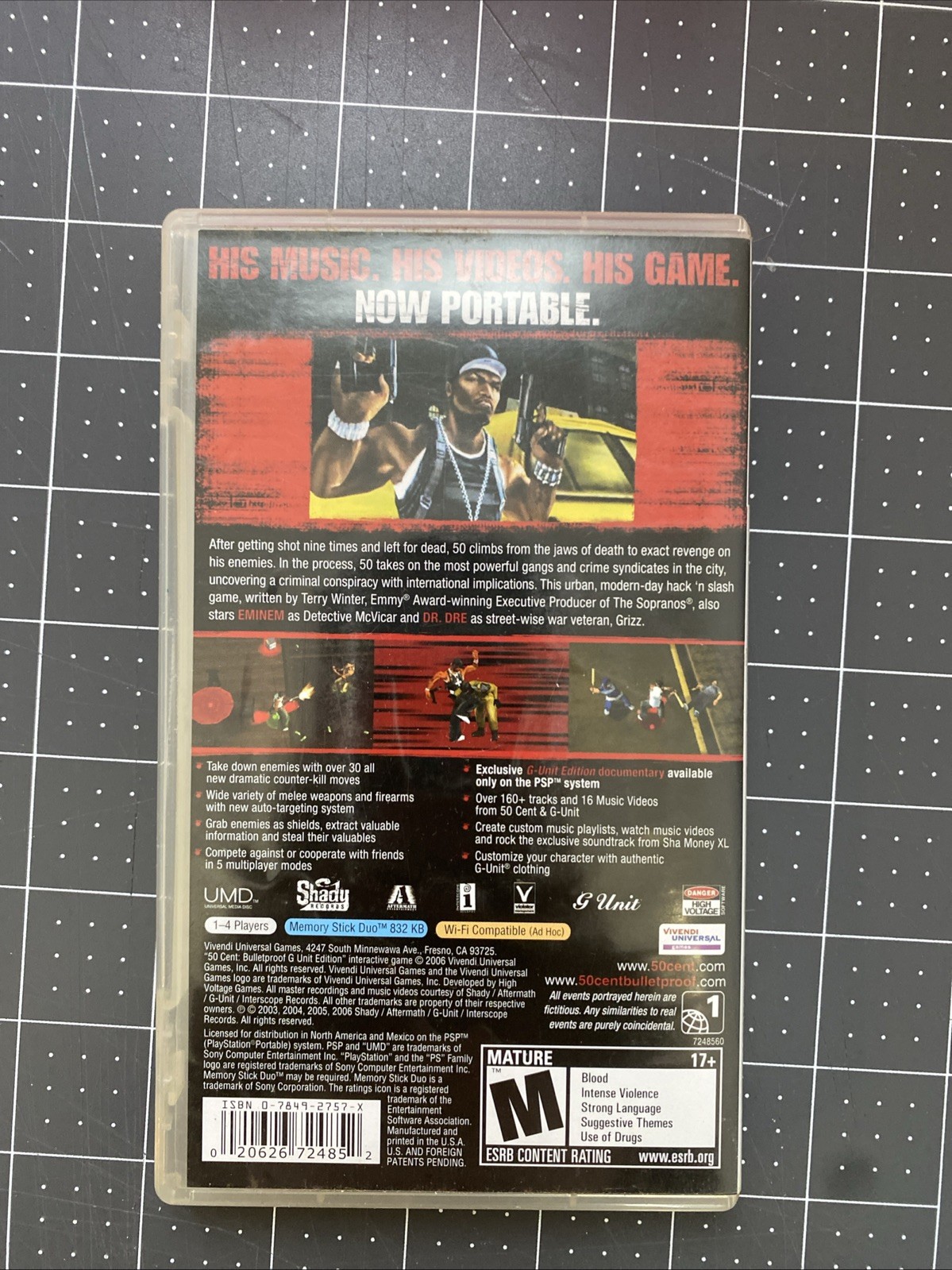 50 Cent: Bulletproof (G Unit Edition)- Sony PSP – Complete In Box CIB TESTED