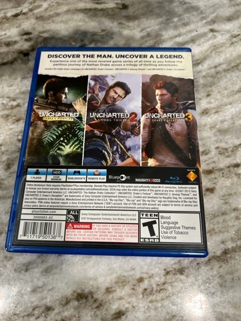 PlayStation 4 Uncharted: The Nathan Drake Collection Video Game