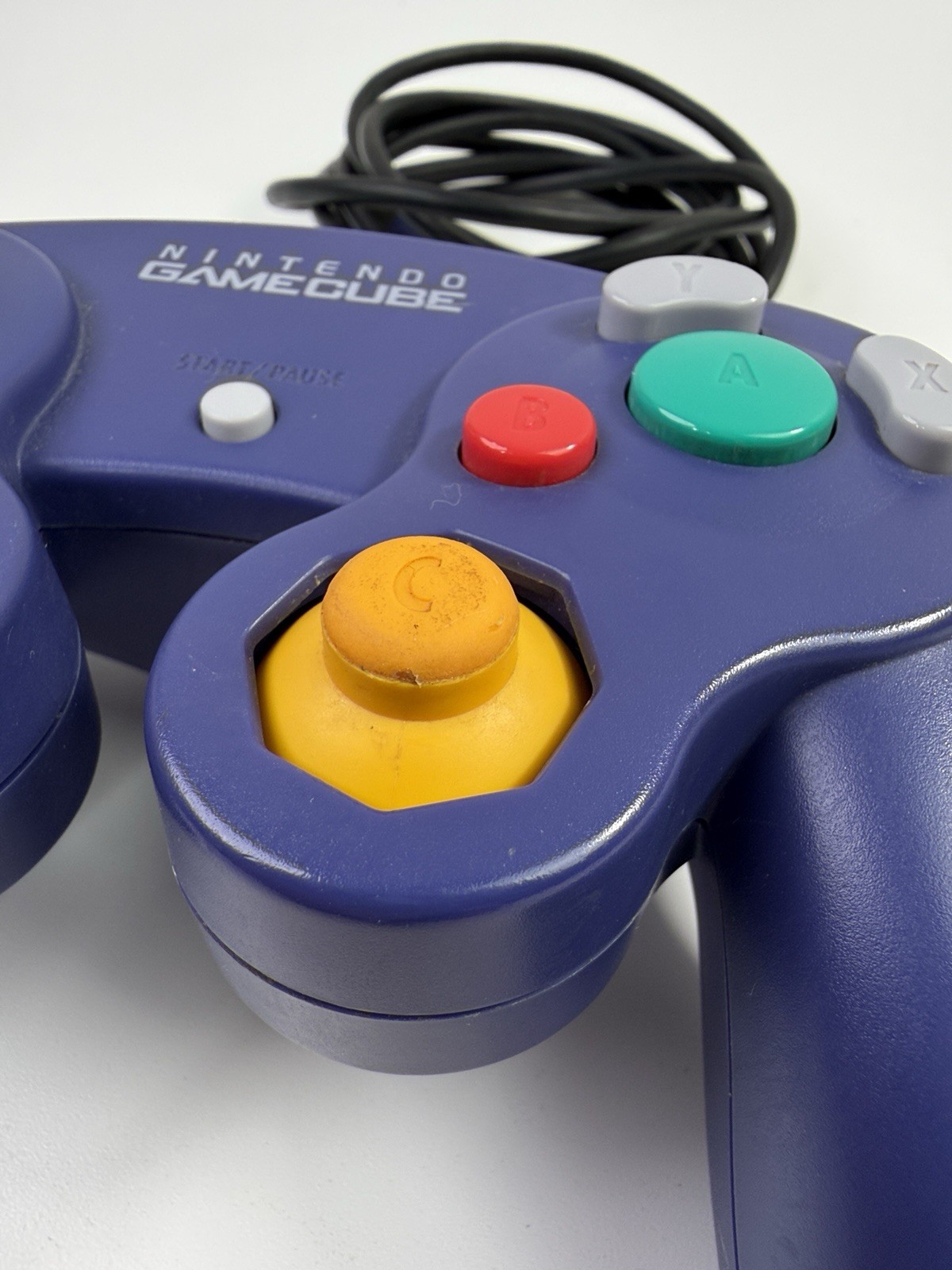 Official OEM Nintendo GameCube Controller Indigo Purple DOL-003 (Left Stick Rub)