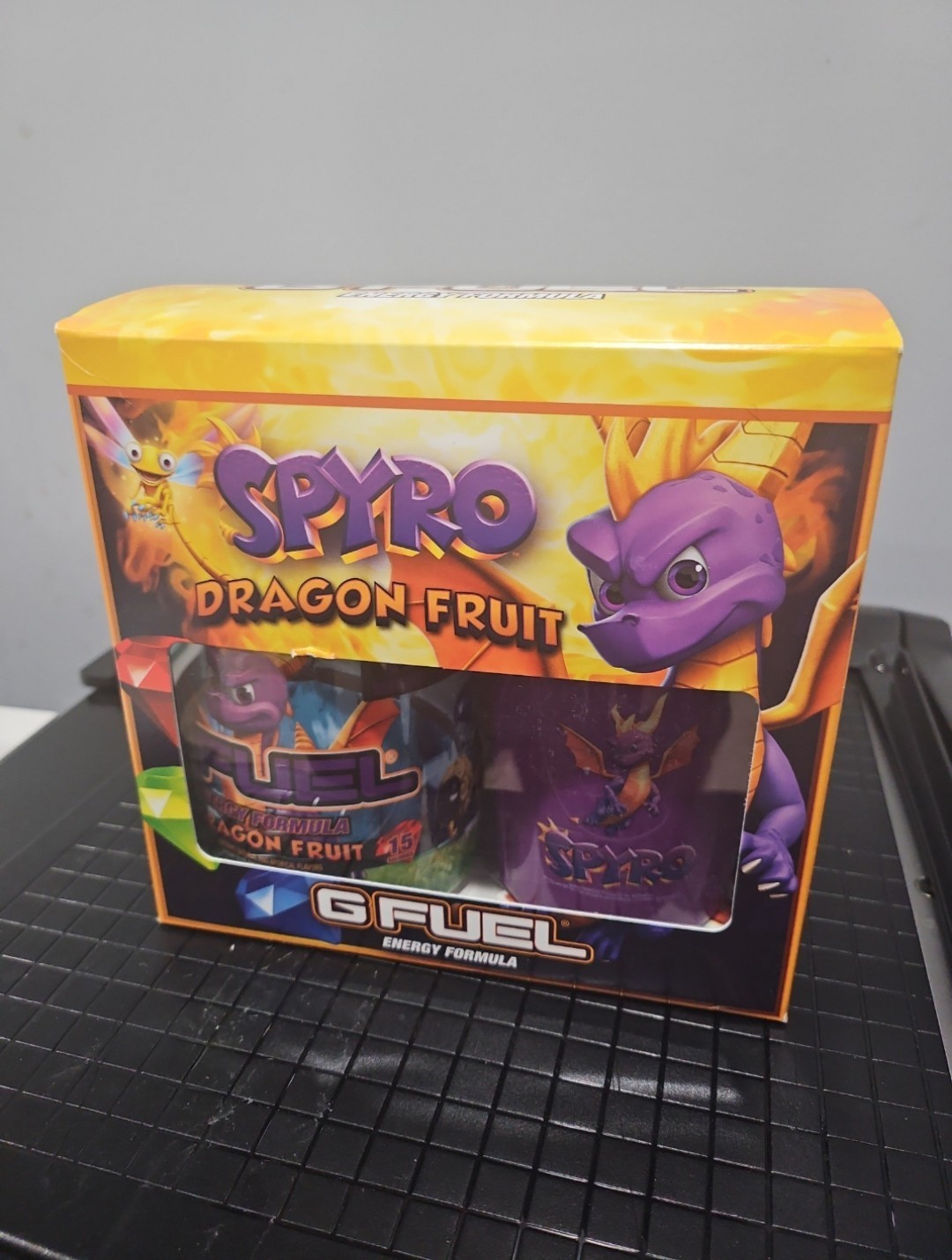 G FUEL Spyro Dragon Fruit Energy Drink Shaker Cup Set Boxed 2022