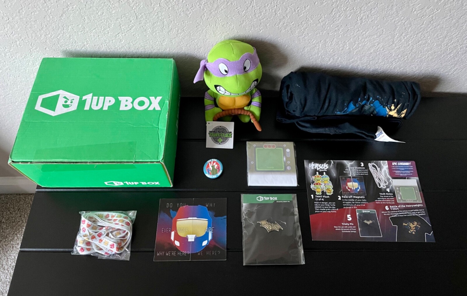 1UP Loot Subscription Box (March 2016) Tshirt, Gaming, Fallout, Halo, DC, Batman