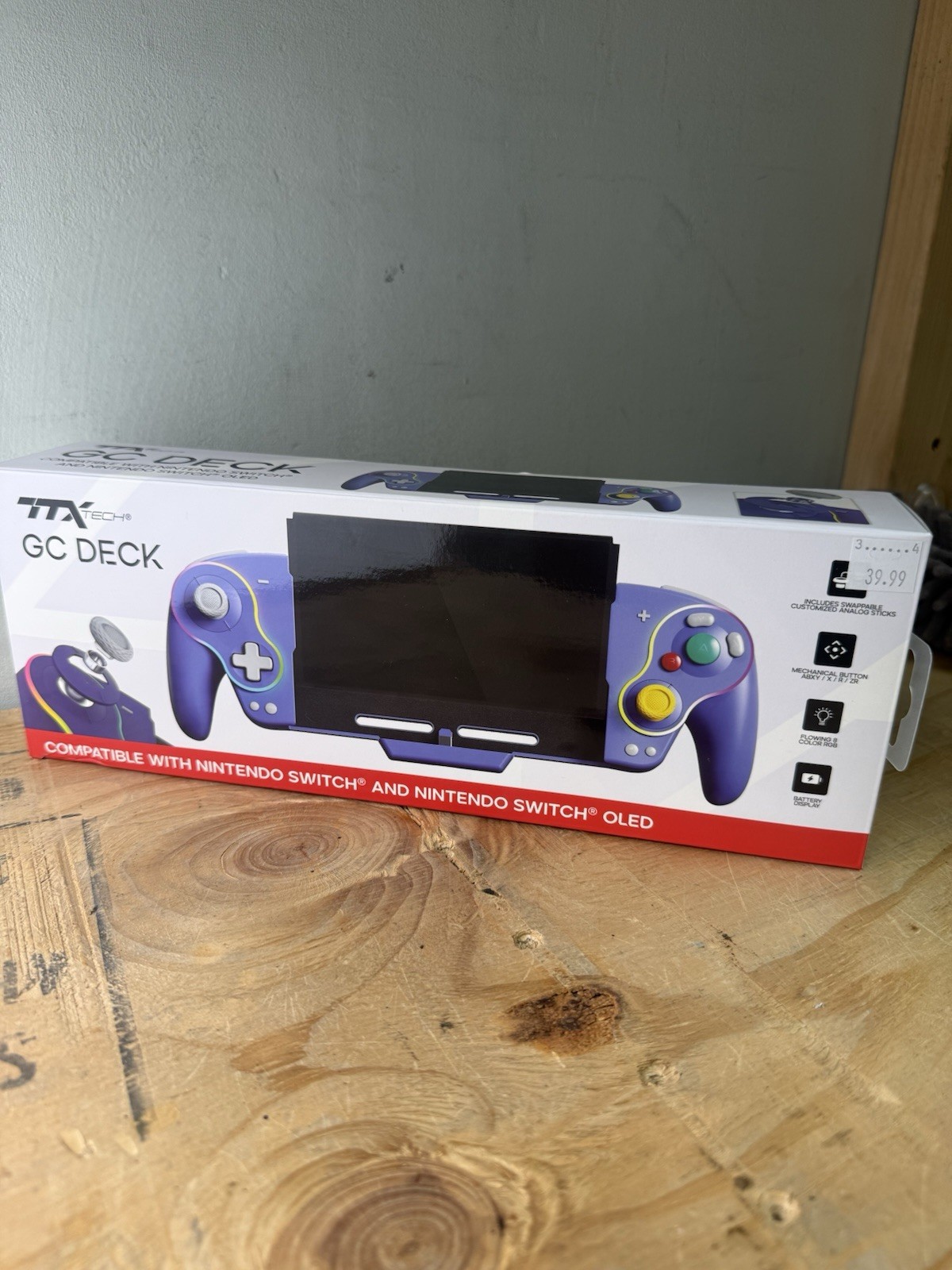 TTA Tech GC DECK Controller Swappable Thumbsticks Purple for Switch