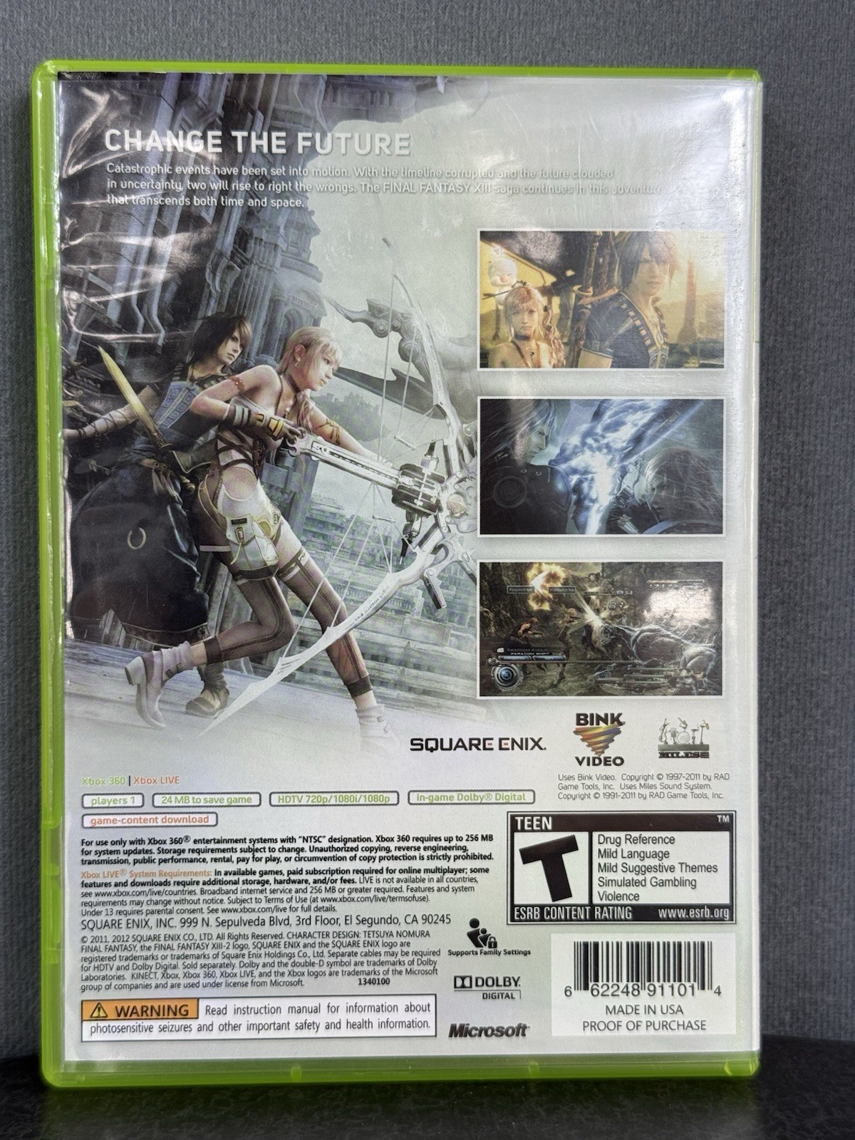 Final Fantasy XIII-2 (Microsoft Xbox 360, 2012) Tested