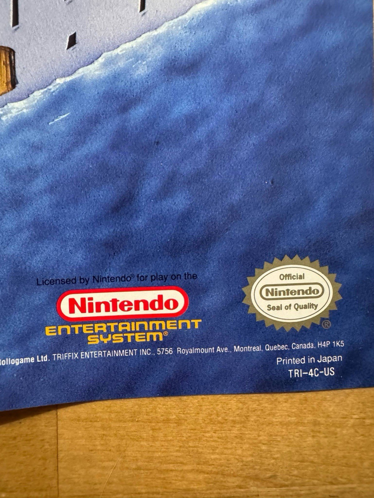Castelian NES Poster VTG Nintendo 1980s Triffix Promo Fold-Out Original Insert