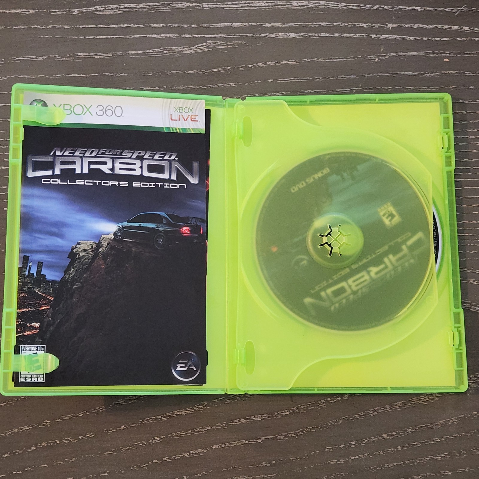 NO GAME Xbox 360 Need for Speed Carbon Collector’s Edition Case Manual Bonus DVD