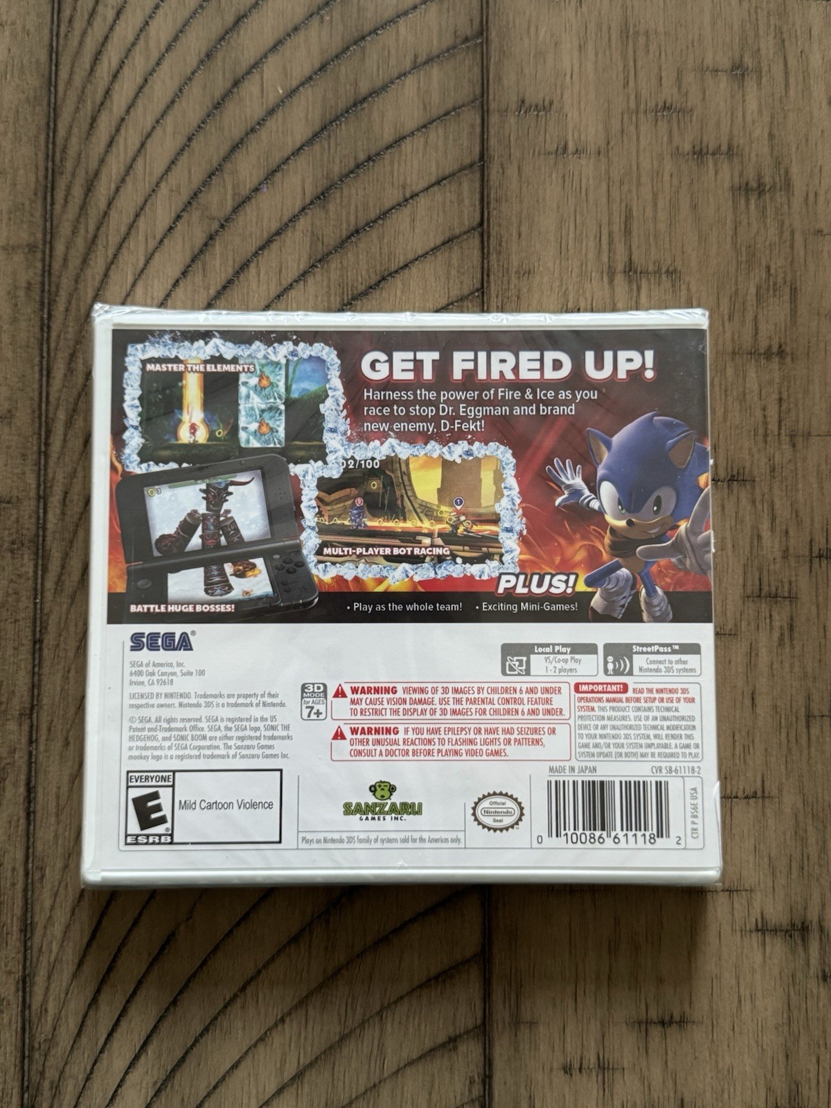 Sonic Boom: Fire & Ice (Nintendo 3DS, 2016) Brand New Sealed