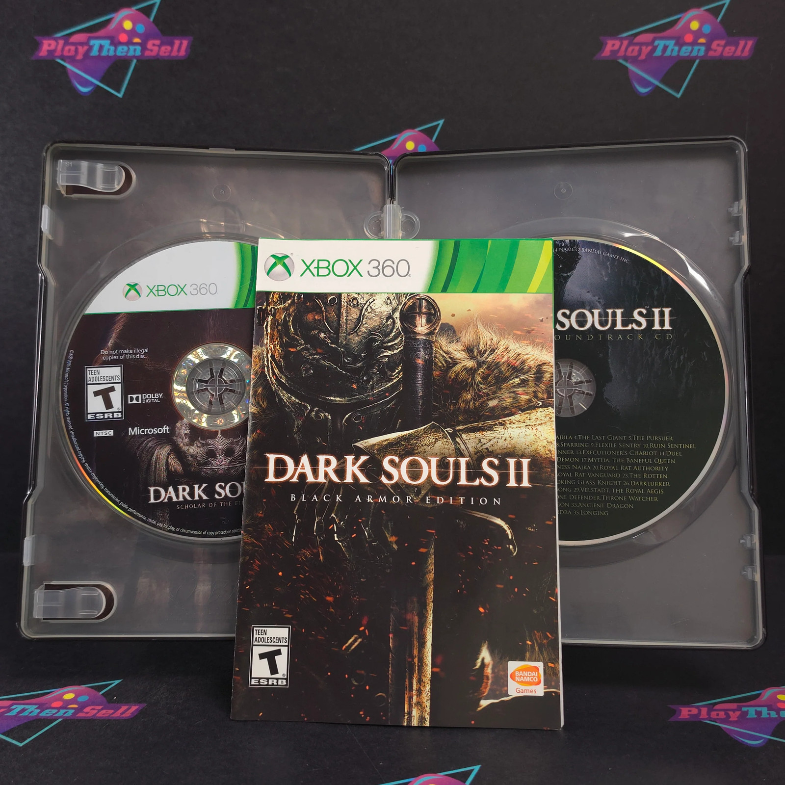 Dark Souls II (2) Black Armor Edition Xbox 360 Sleeve/CD Complete – Very Good