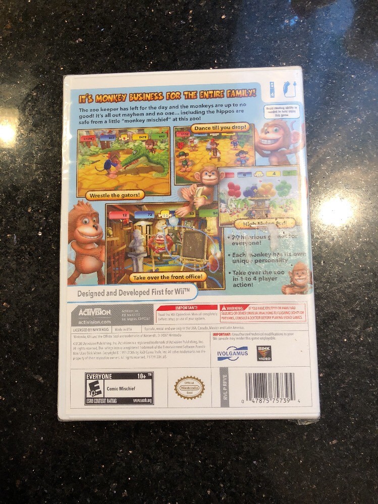 Monkey Mischief WII New Nintendo Wii Sealed Loose Inside