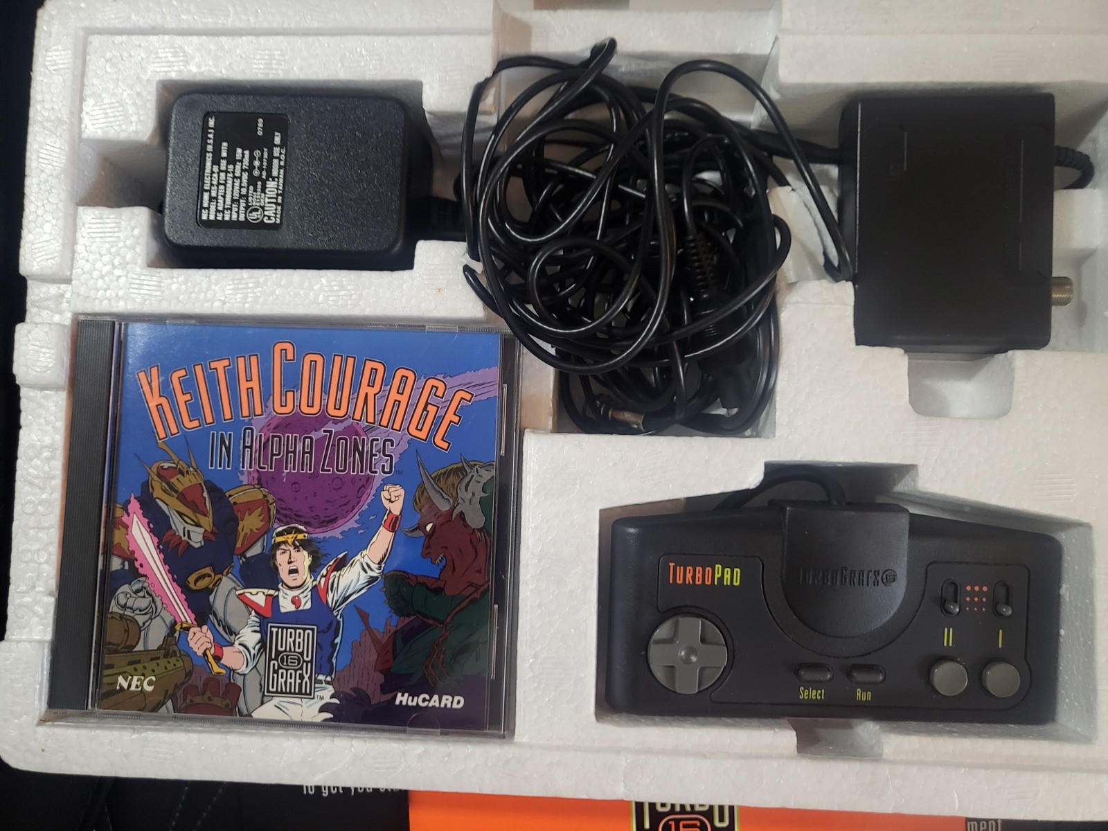 NEC TurboGrafx-16 Console Box Keith Courage Alien Crush