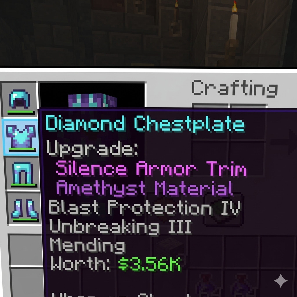 Minecraft Maxed Diamond Armor Set – Digital In-Game Delivery [donutsmp]