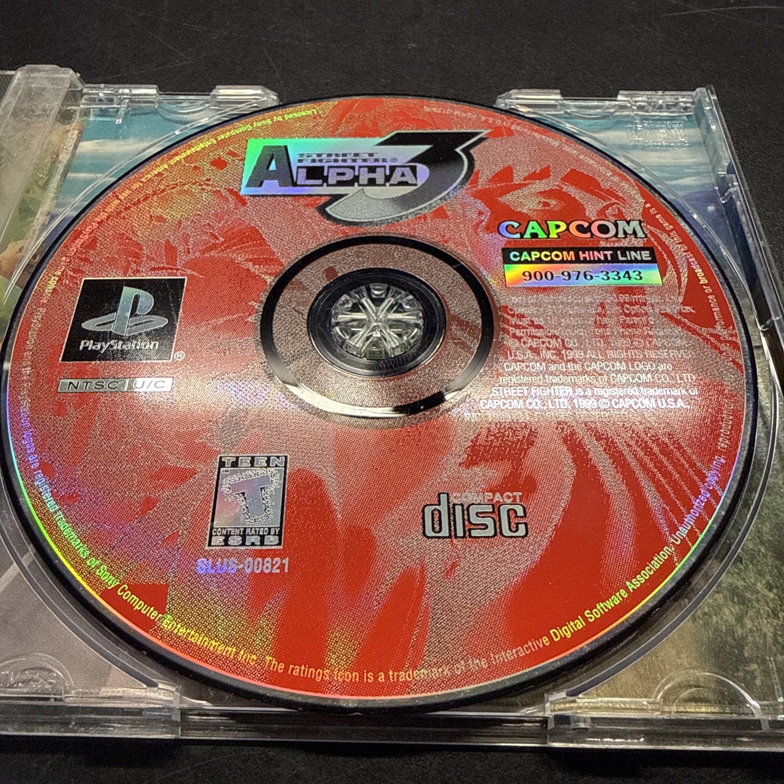 Street Fighter Alpha 3 (Sony PlayStation 1, 1999) Disc Only Lightly Scratched