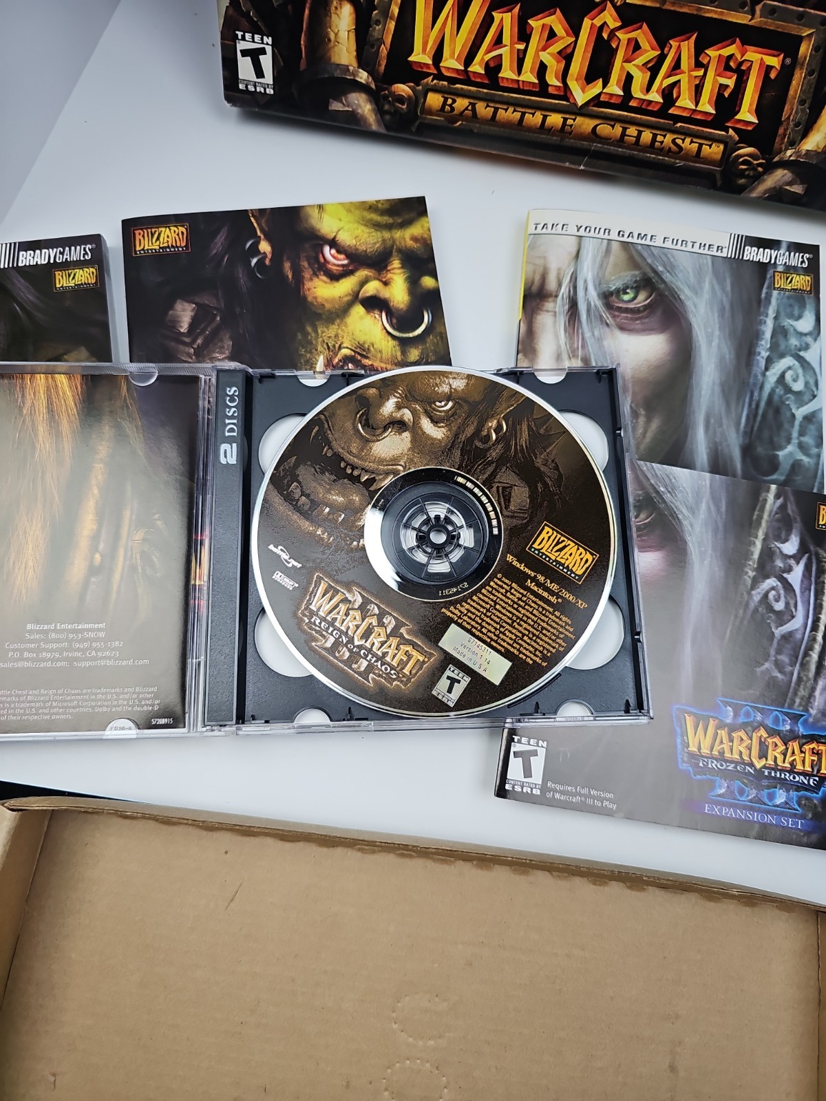 WarCraft 3 III PC Battle Chest Reign of Chaos Frozen Throne Expansion 2003