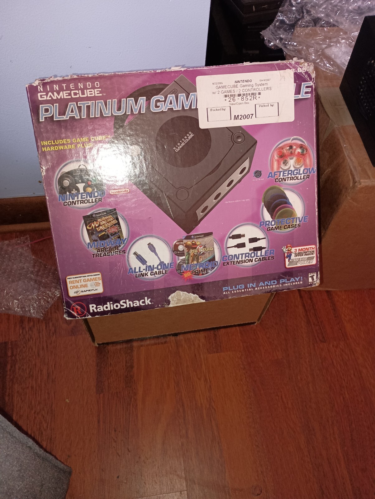 Radio Shack Nintendo GameCube Console System Platinum Gaming Bundle RARE!