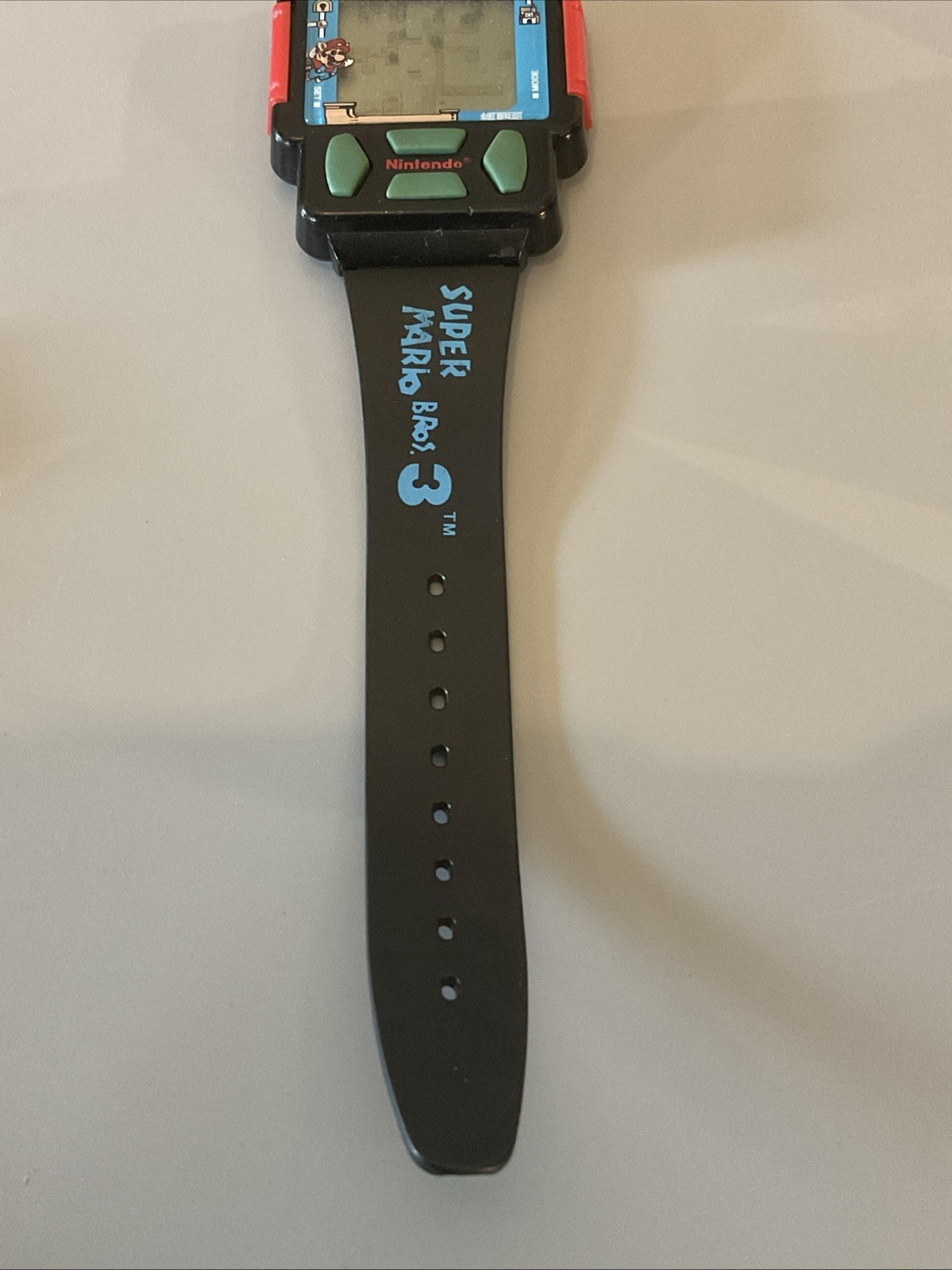 Works! Vintage Super Mario Bros. 3 Nintendo NES Nelsonic Game Wristwatch 1990
