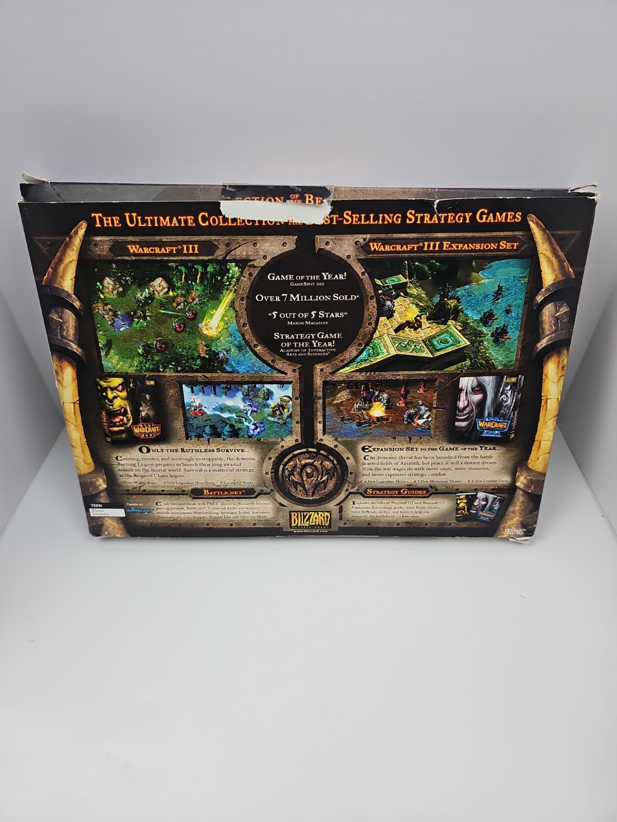 WarCraft 3 III PC Battle Chest Reign of Chaos Frozen Throne Expansion 2003