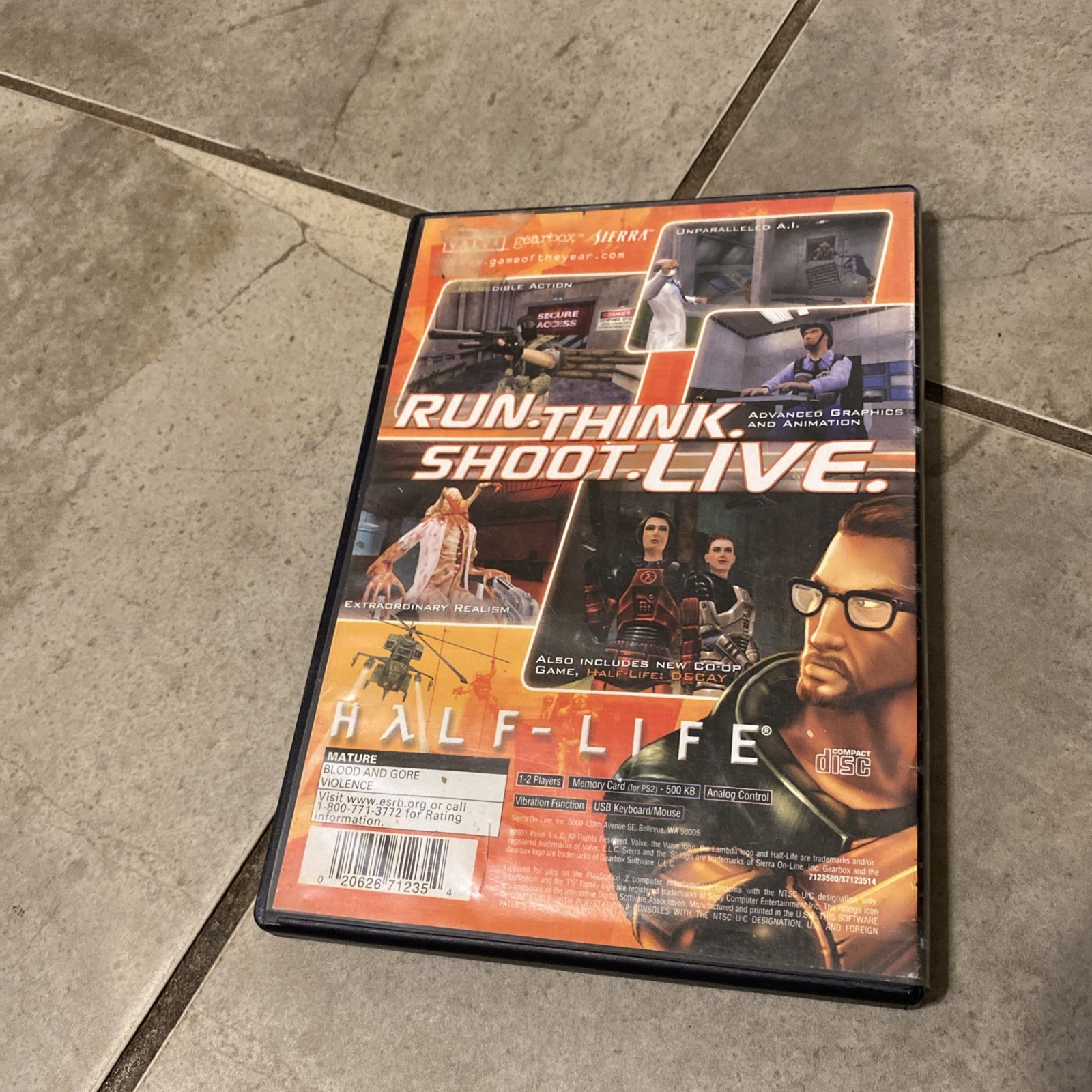 Half-Life Sony PlayStation 2 PS2, 2001 TESTED No Manual