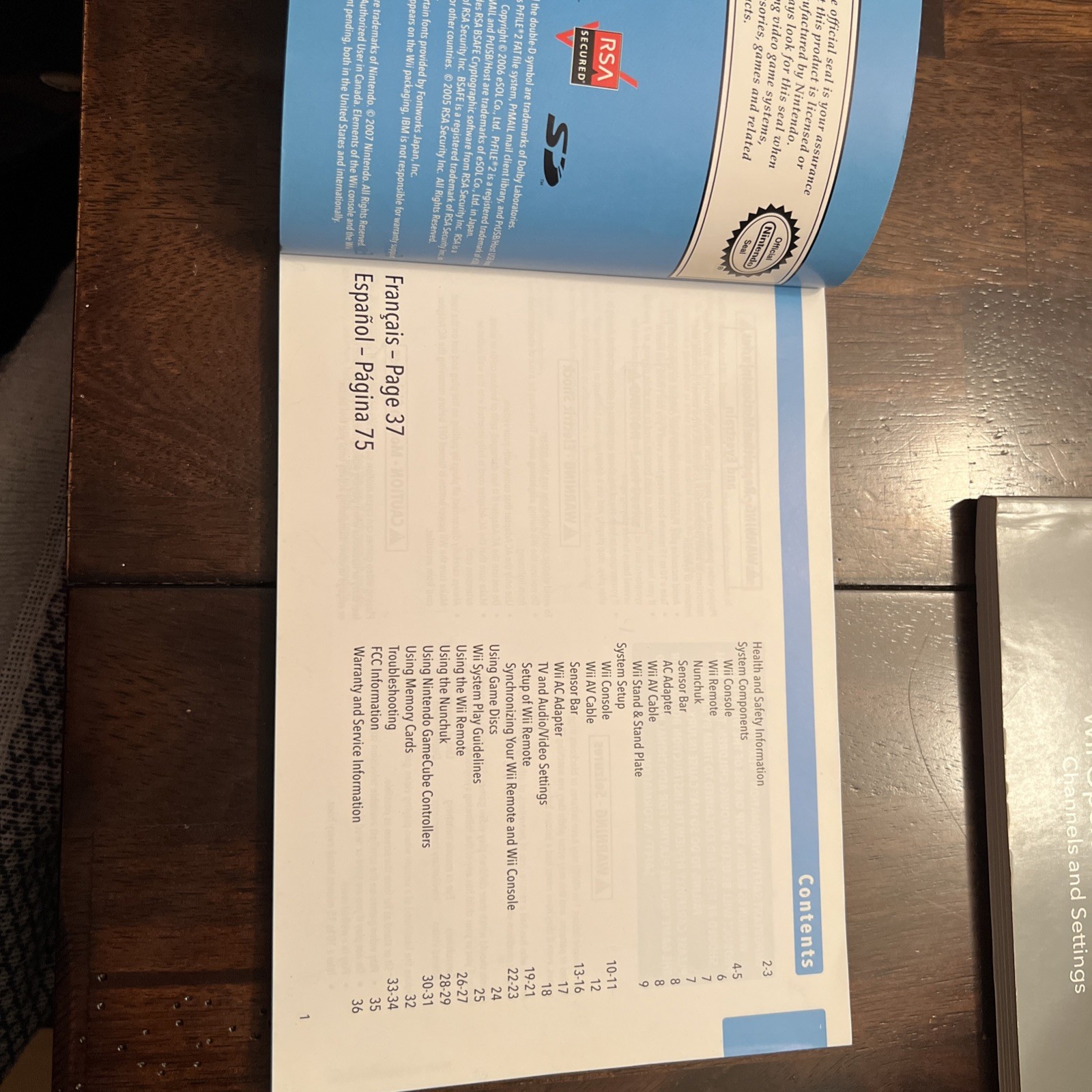 Nintendo Wii Operations Manual Set – Silver and White