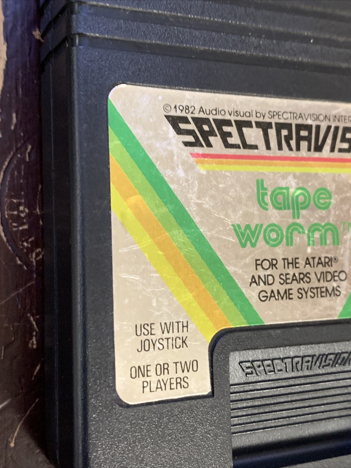 Original Vintage Tape Worm Atari 2600 Game Rare Tapeworm